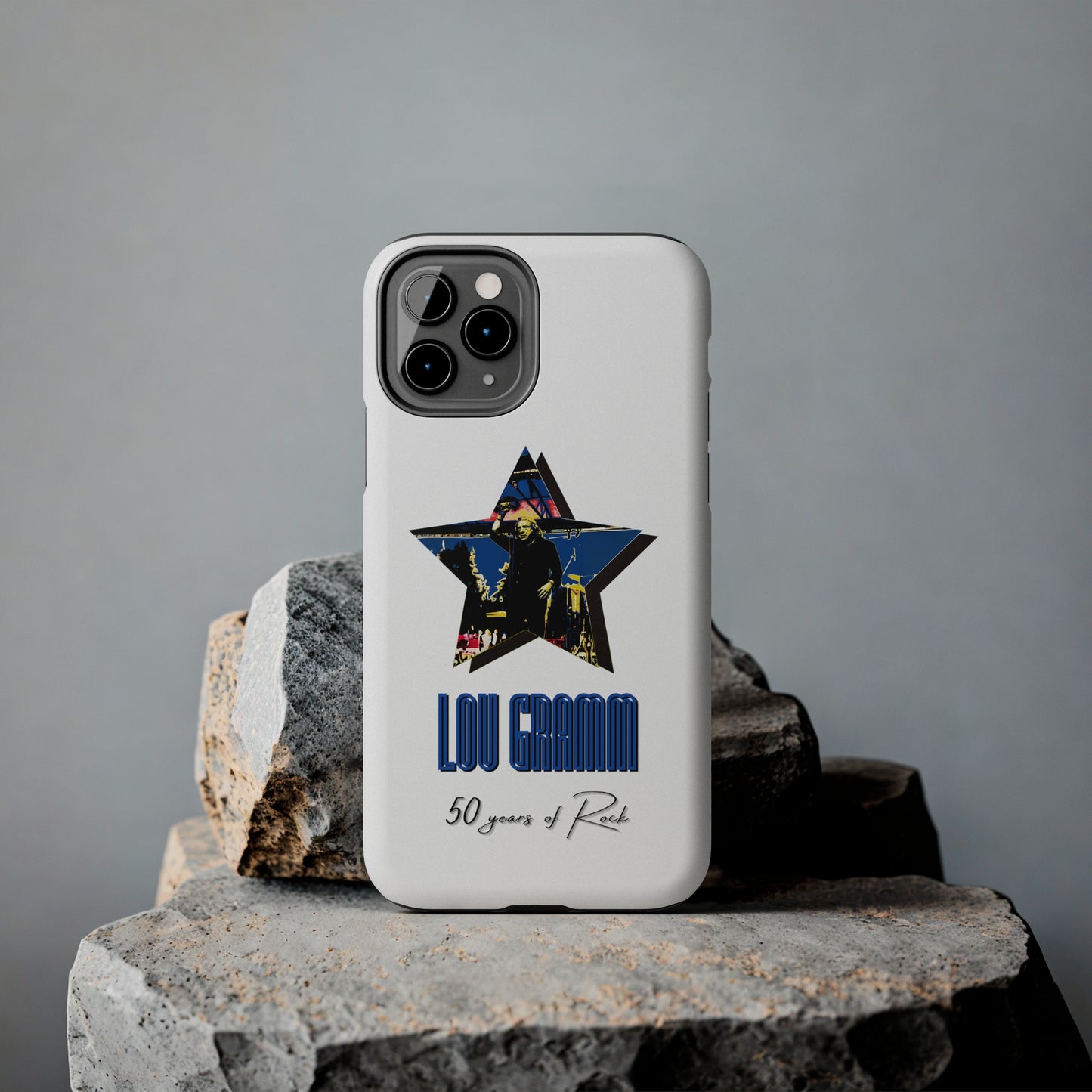 Lou Gramm 50 Years of Rock - Blue Star iPhone Case