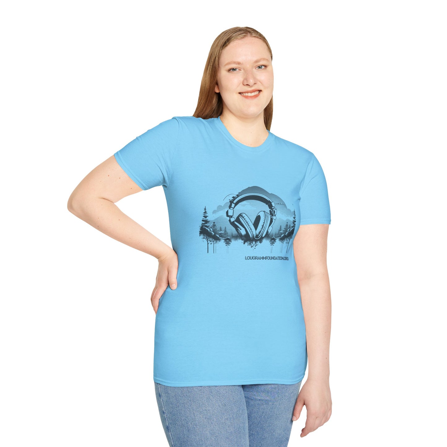 Headphones Sky Unisex Softstyle T-Shirt
