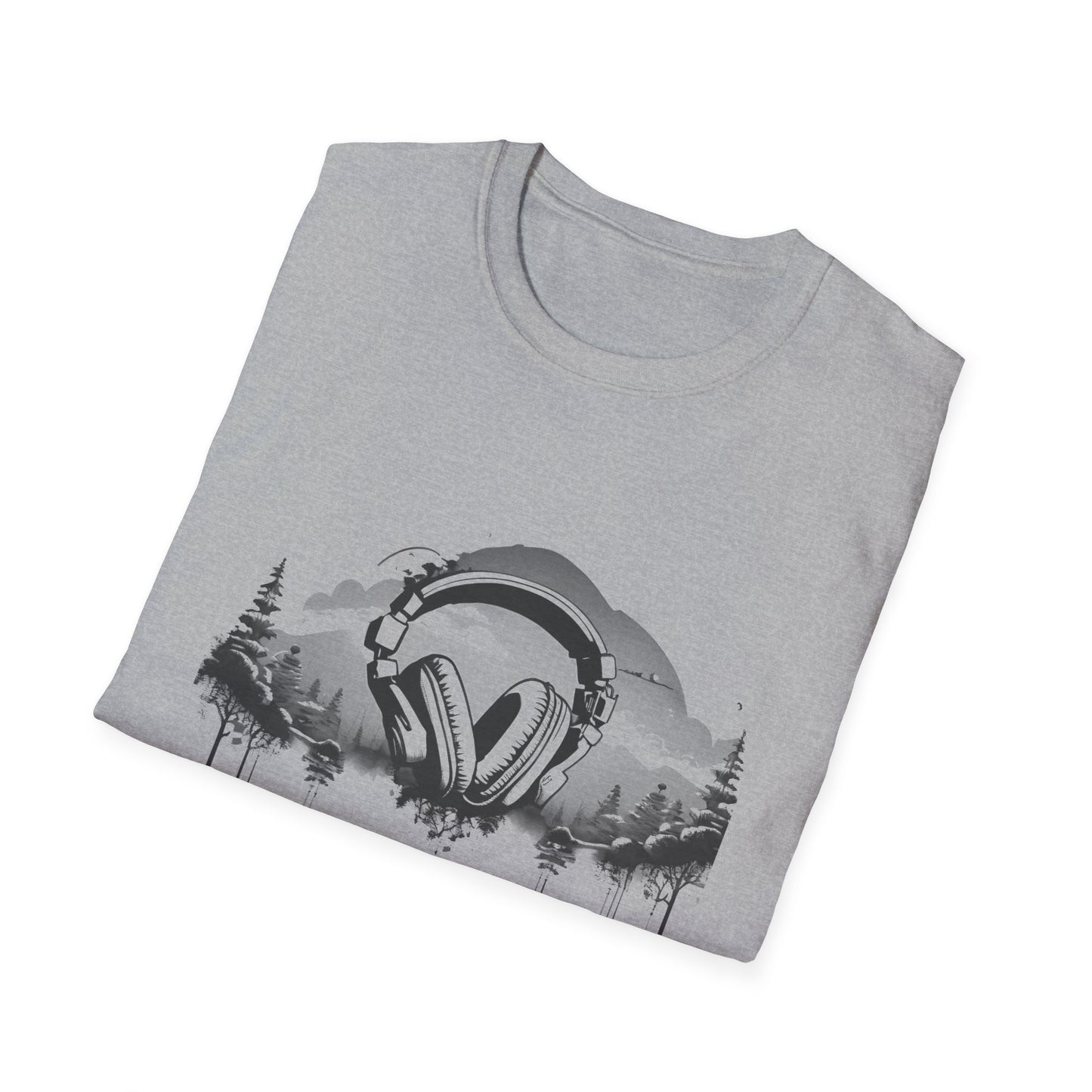Headphones Sky Unisex Softstyle T-Shirt