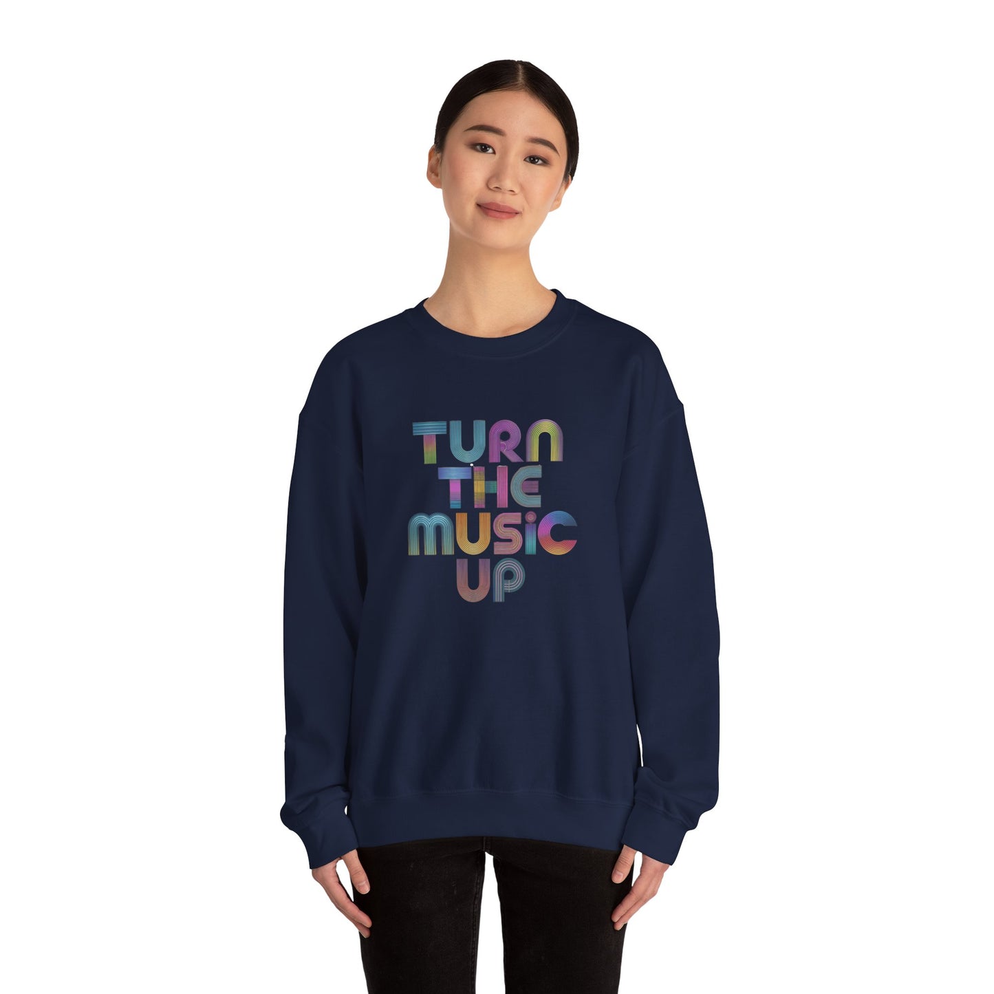TURN THE MUSIC UP! Heavy Blend™ Crewneck Sweatshirt