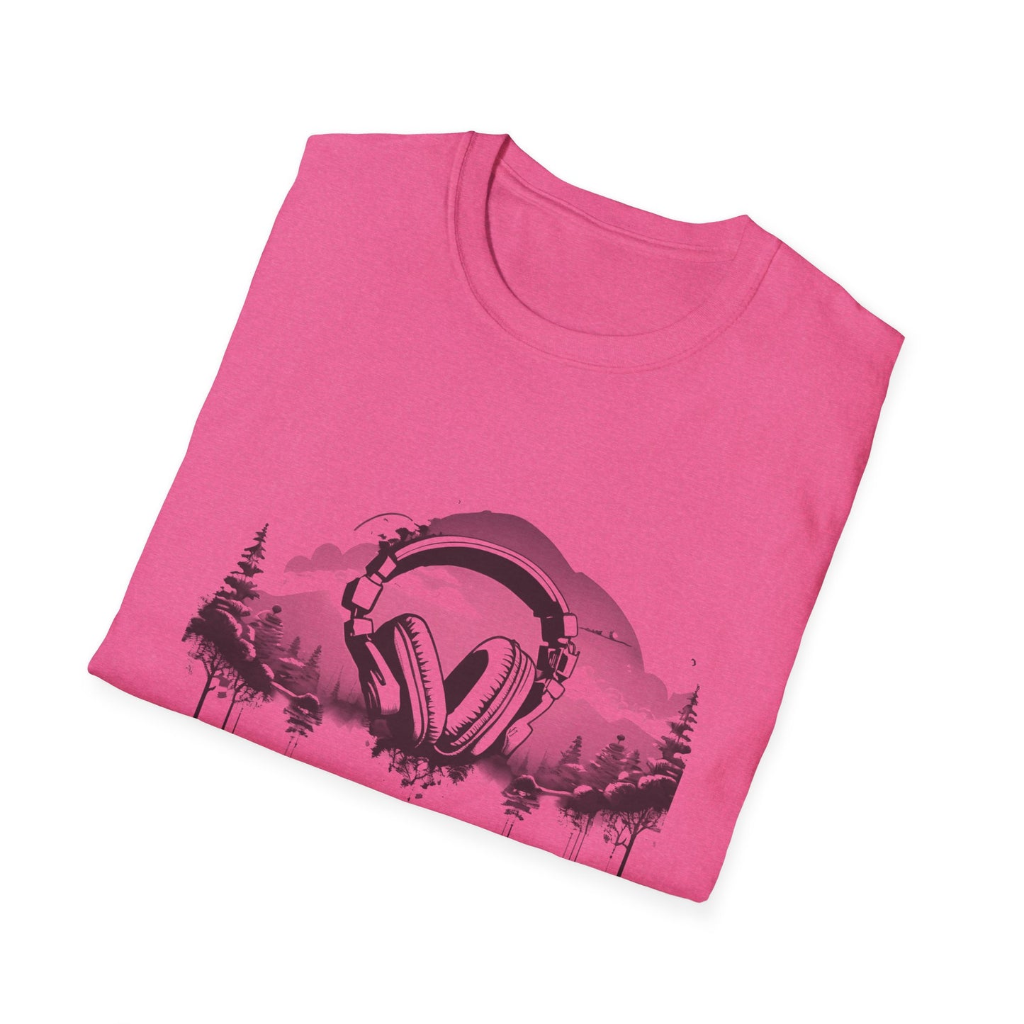 Headphones Sky Unisex Softstyle T-Shirt