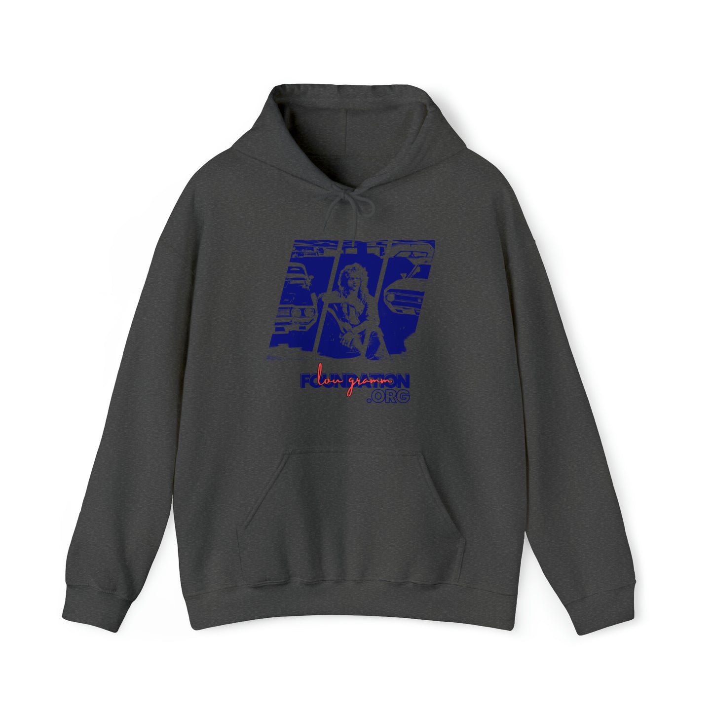 Lou’s Garage Blue logo - Unisex Heavy Blend™ Hooded Sweatshirt