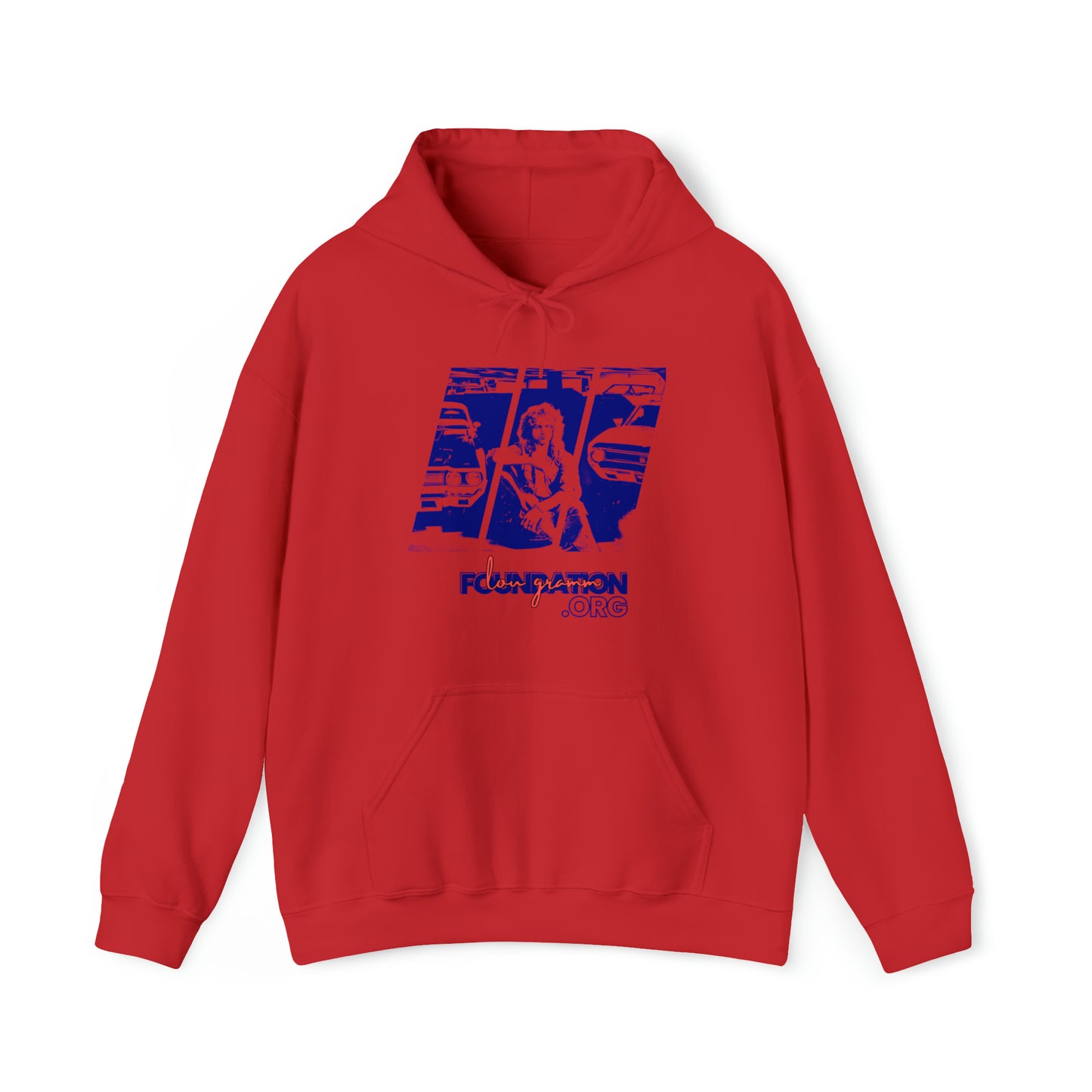 Lou’s Garage Blue logo - Unisex Heavy Blend™ Hooded Sweatshirt