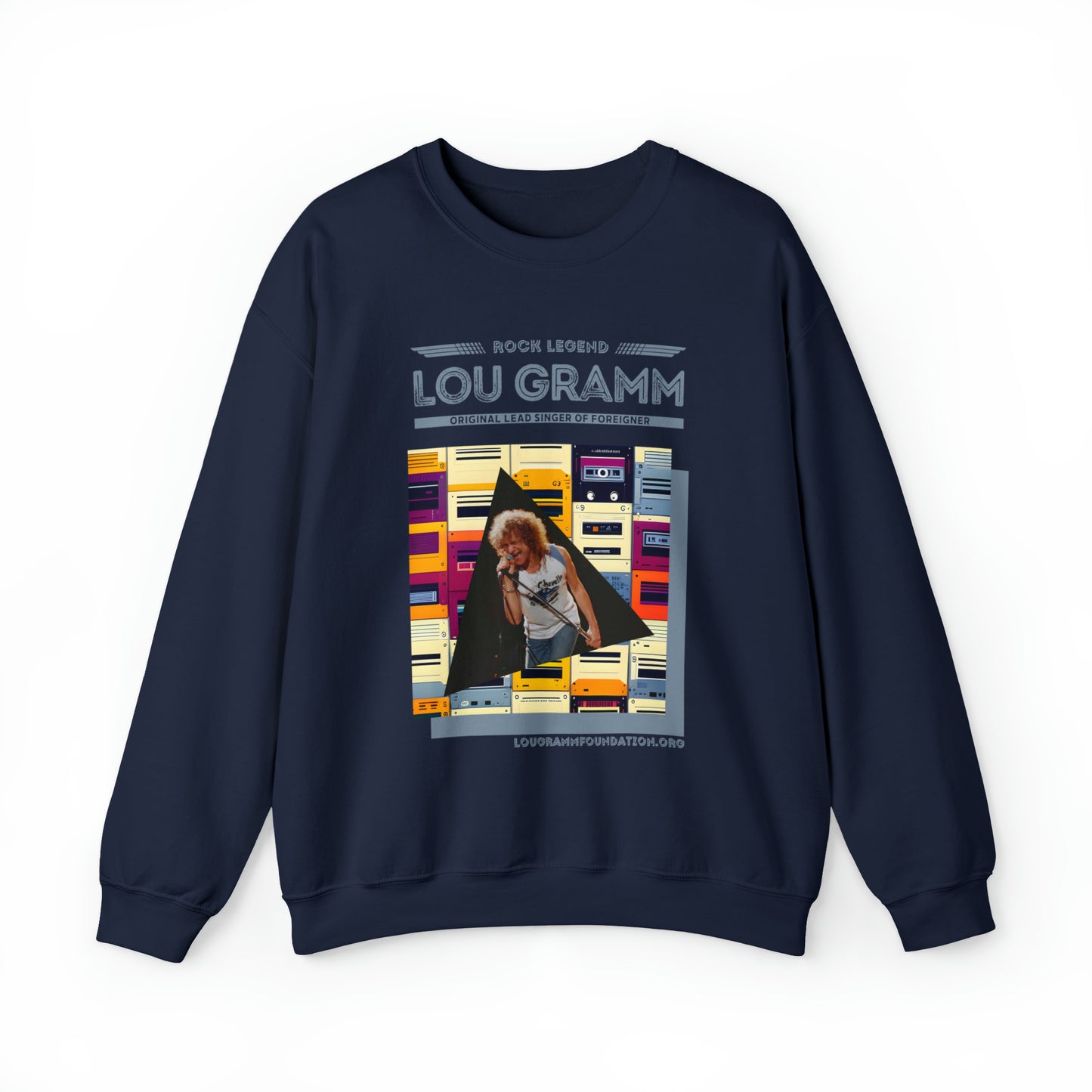 Rock Legend Lou Gramm Blue logo - Unisex Heavy Blend™ Crewneck Sweatshirt