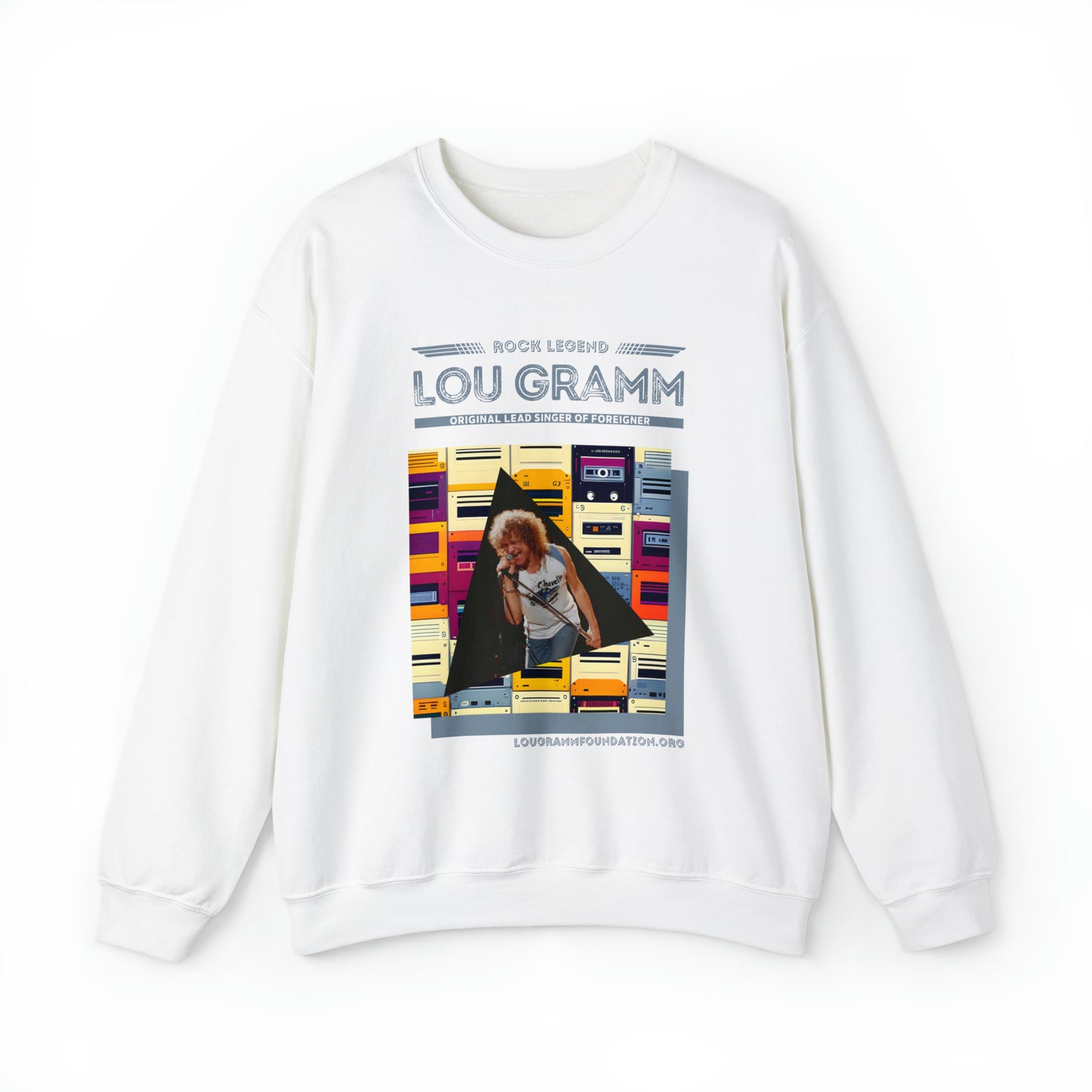 Rock Legend Lou Gramm Blue logo - Unisex Heavy Blend™ Crewneck Sweatshirt