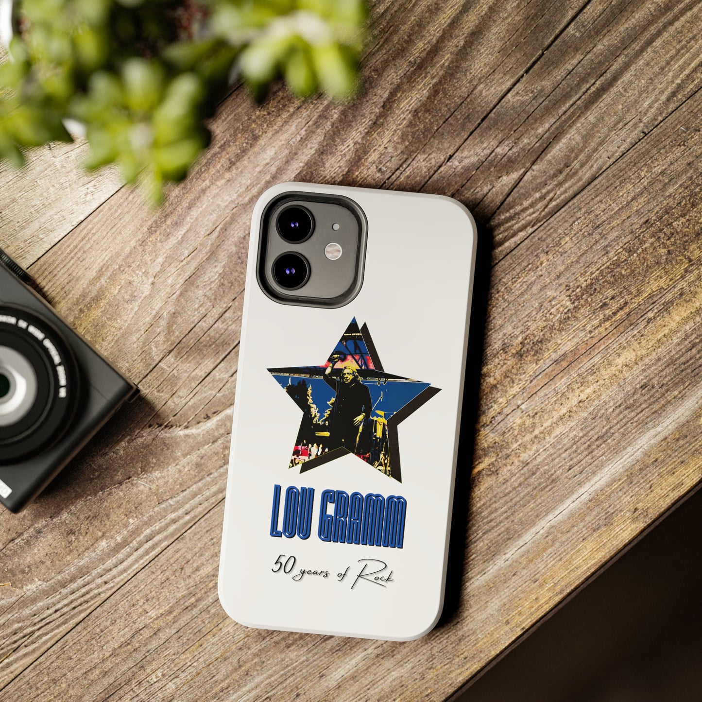 Lou Gramm 50 Years of Rock - Blue Star iPhone Case