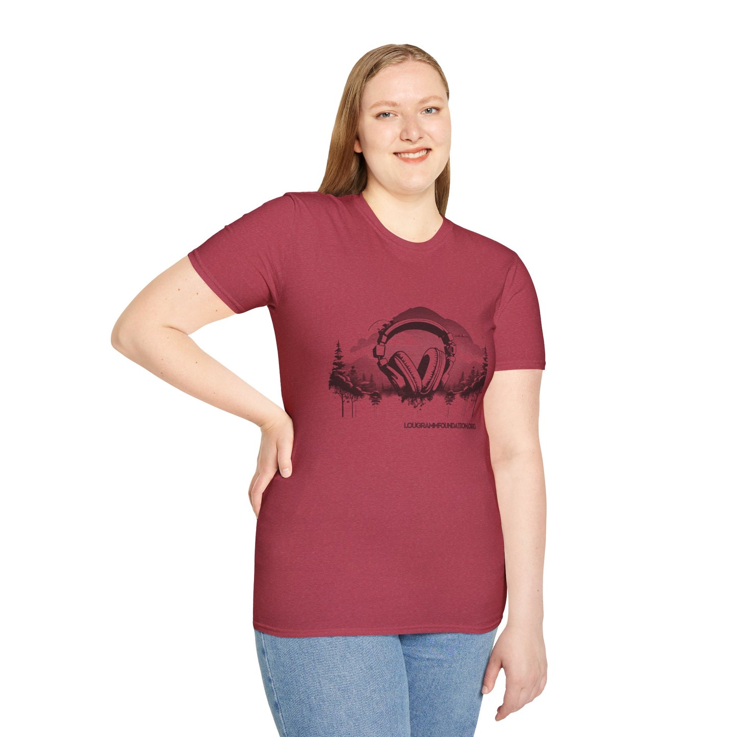 Headphones Sky Unisex Softstyle T-Shirt