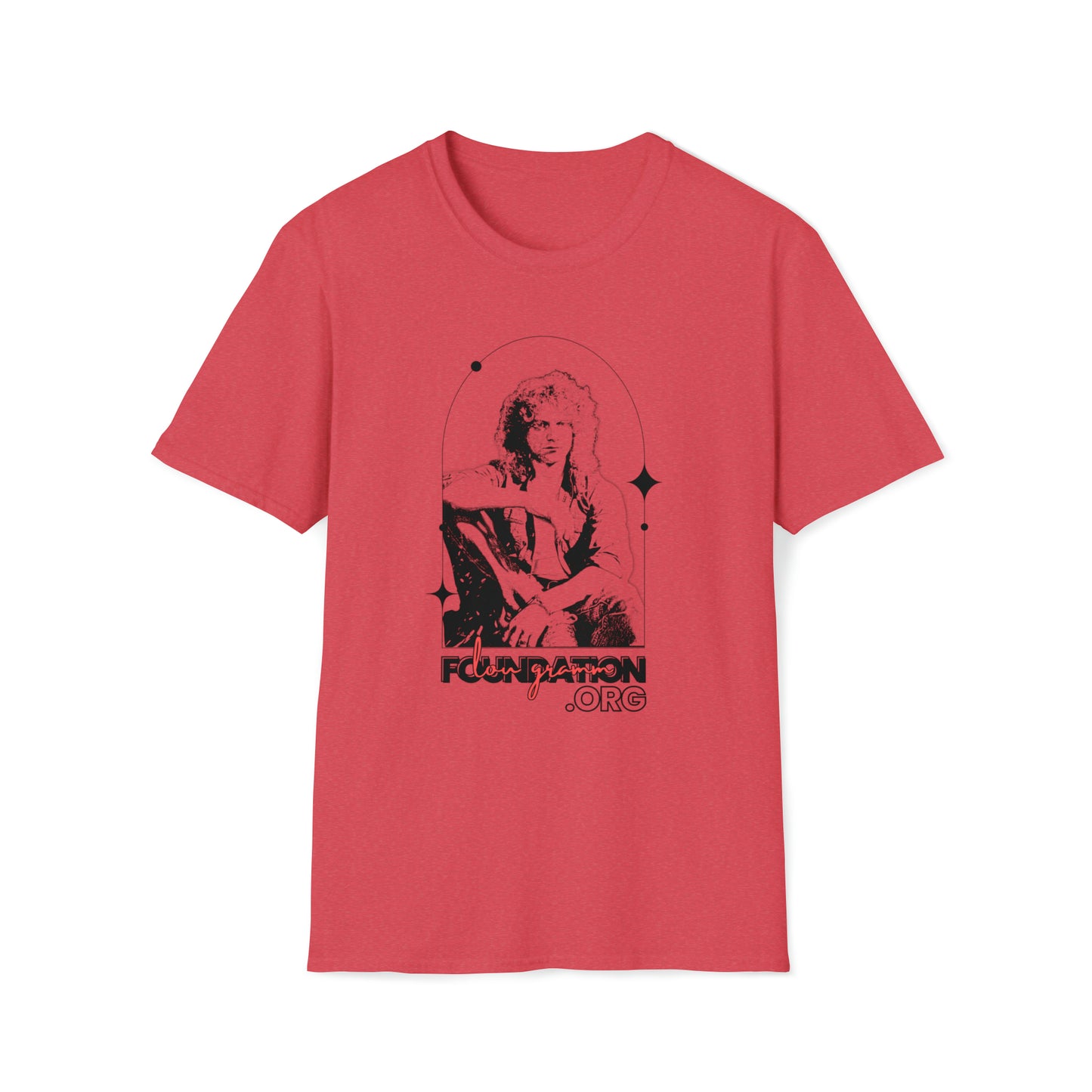 Lou Gramm Stencil Black logo - Unisex Softstyle T-Shirt