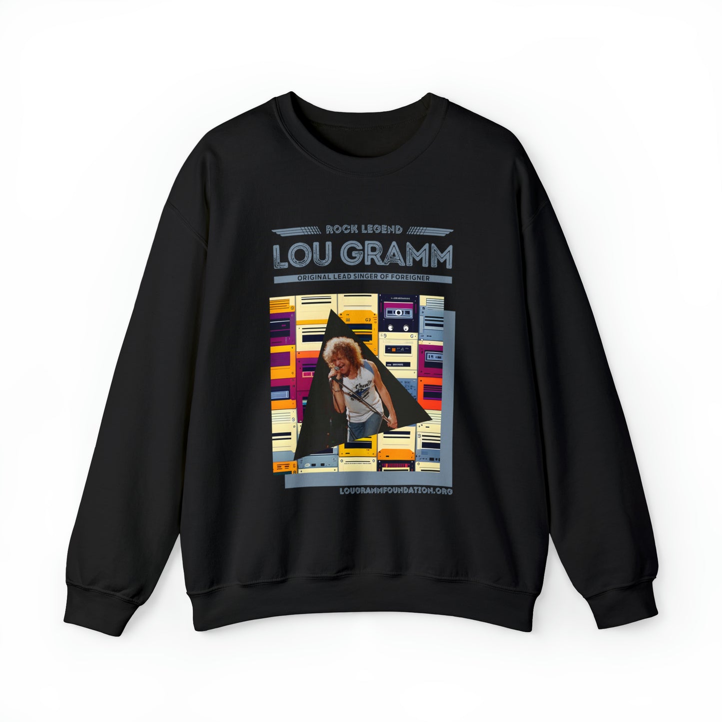 Rock Legend Lou Gramm Blue logo - Unisex Heavy Blend™ Crewneck Sweatshirt