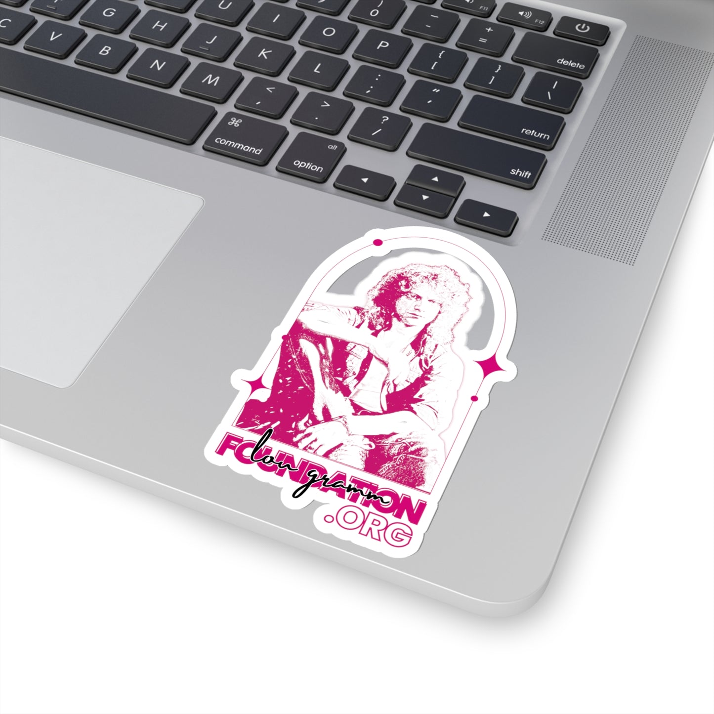 Lou Gramm Foundation Stencil pink Kiss-Cut Stickers