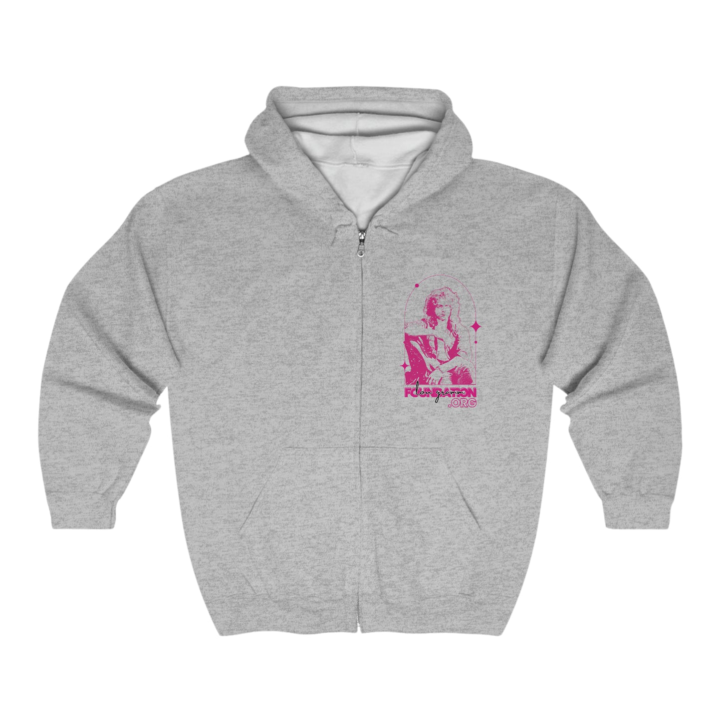 Lou’s Double Trouble Pink logo - Unisex Heavy Blend™ Full Zip Hooded Sweatshirt