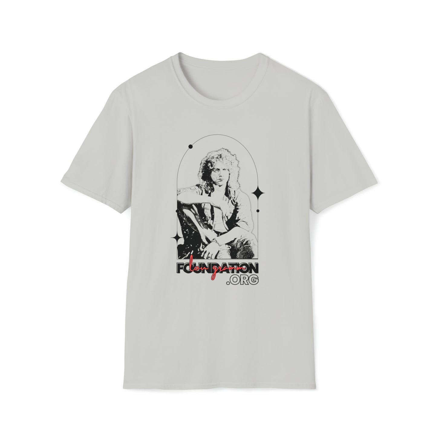 Lou Gramm Stencil Black logo - Unisex Softstyle T-Shirt