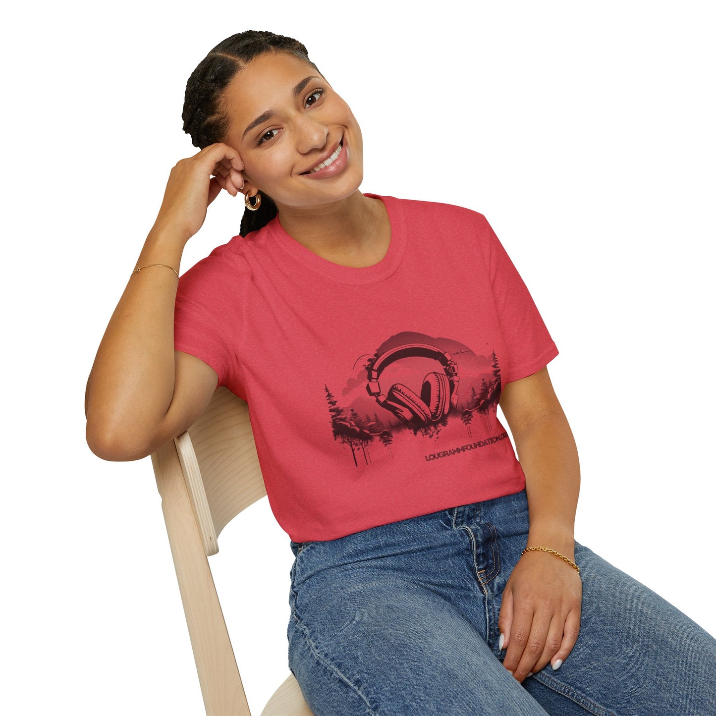 Headphones Sky Unisex Softstyle T-Shirt