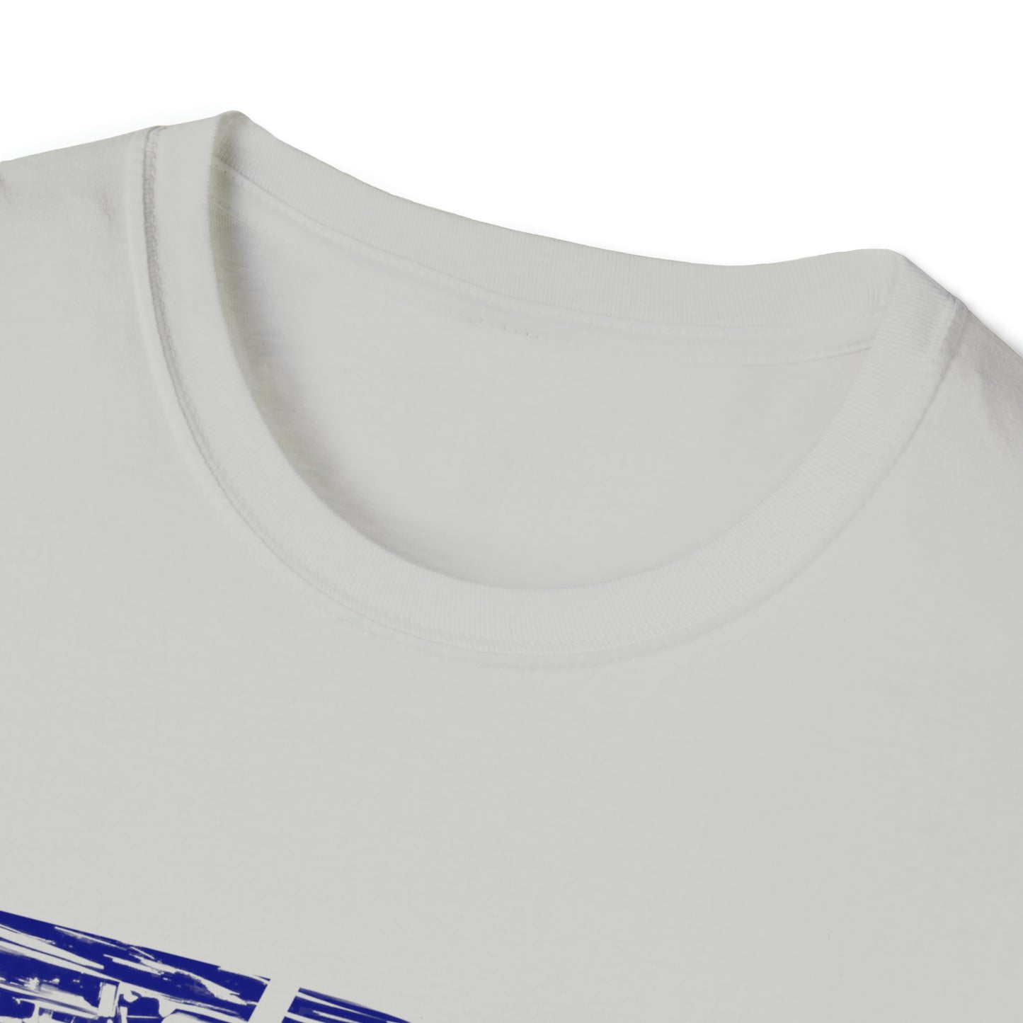Lou’s Garage Blue logo - Unisex Softstyle T-Shirt