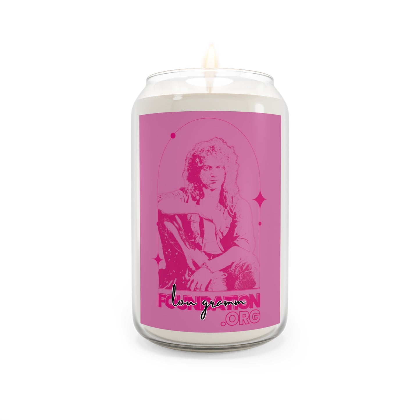 Lou Gramm Stencil Pink logo - Jumbo Scented Candle