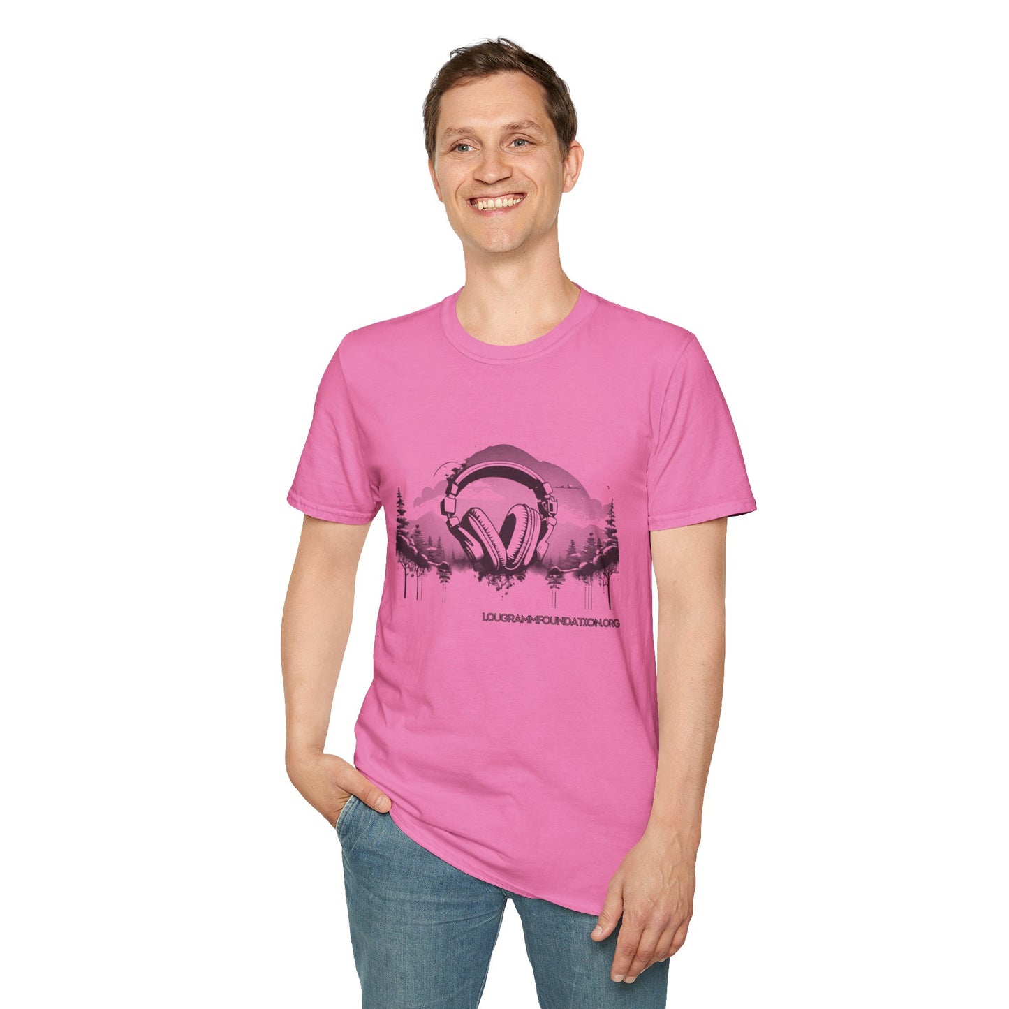 Headphones Sky Unisex Softstyle T-Shirt