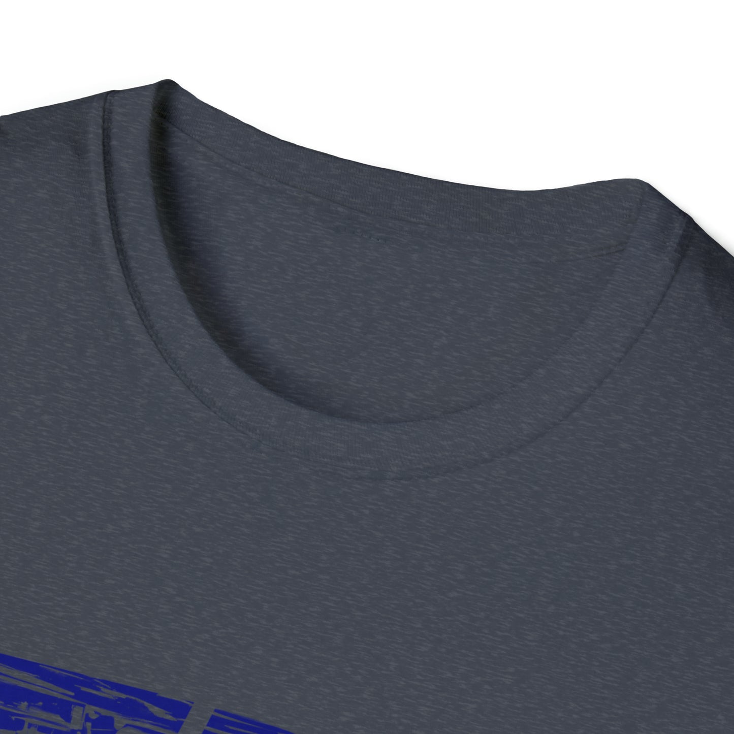 Lou’s Garage Blue logo - Unisex Softstyle T-Shirt