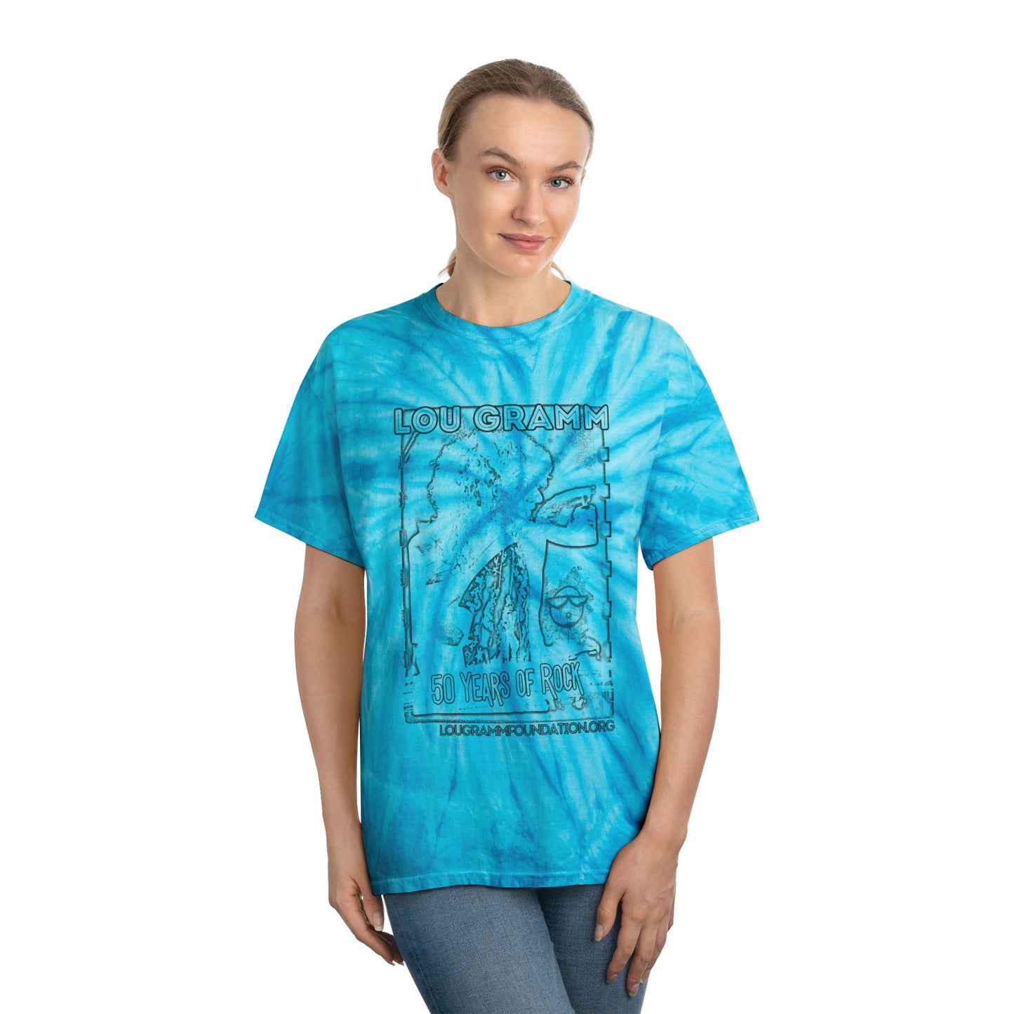 2024 50 Years of Rock Lou Gramm Unisex FWD Fashion Tie-Dyed T-Shirt