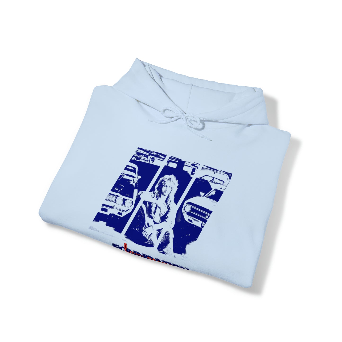 Lou’s Garage Blue logo - Unisex Heavy Blend™ Hooded Sweatshirt