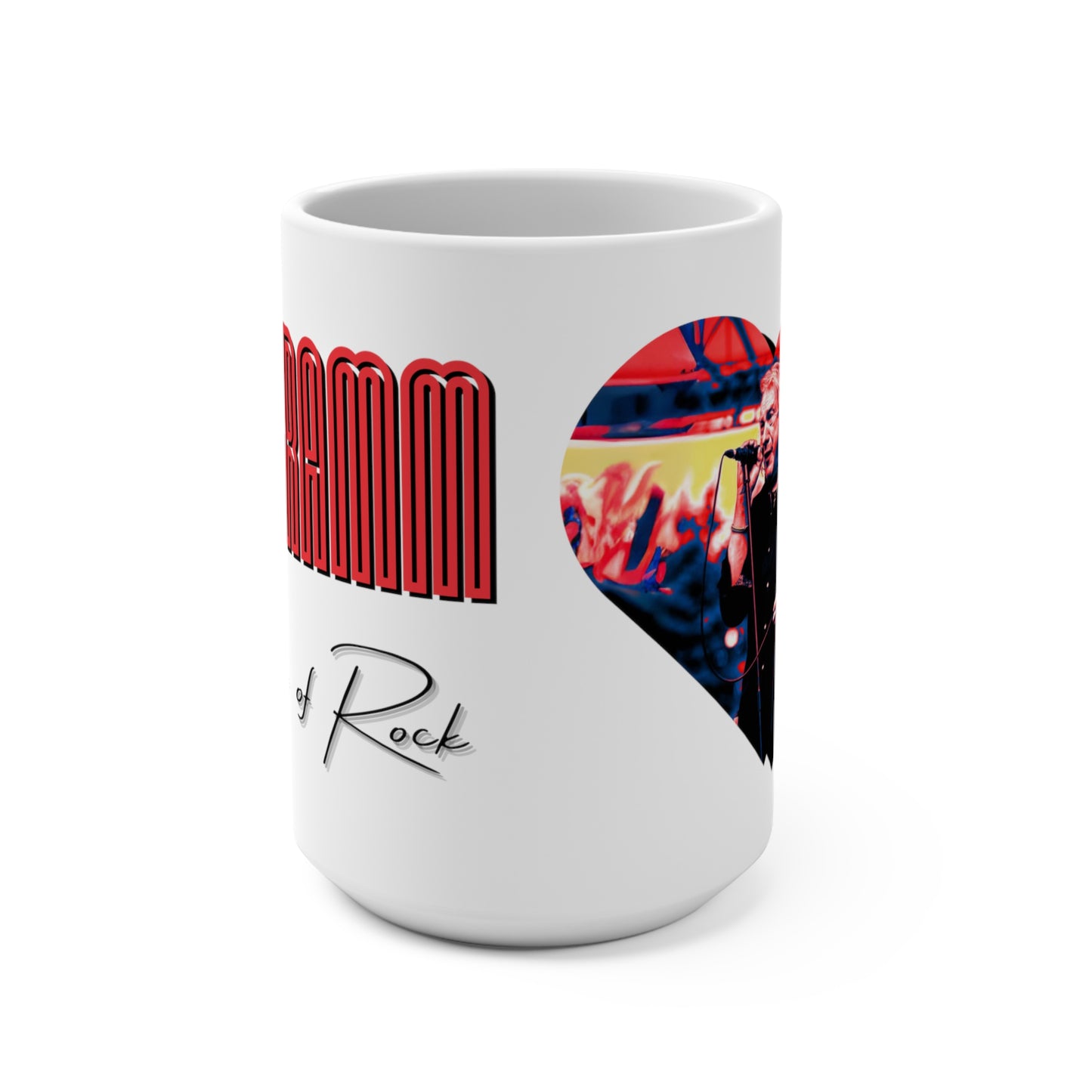 Lou Gramm 50 Years of Rock - Red Heart Mug 15oz