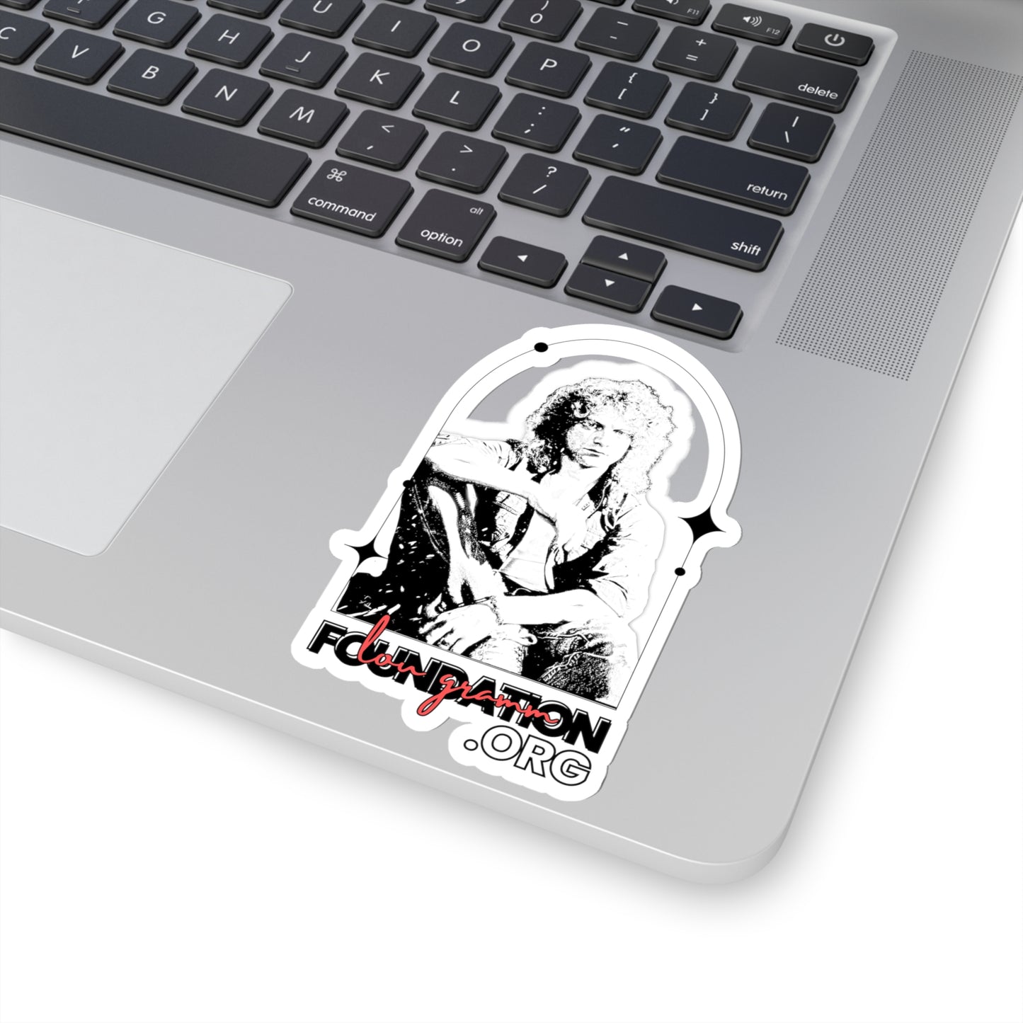 Lou Gramm Foundation Stencil Black Kiss-Cut Stickers