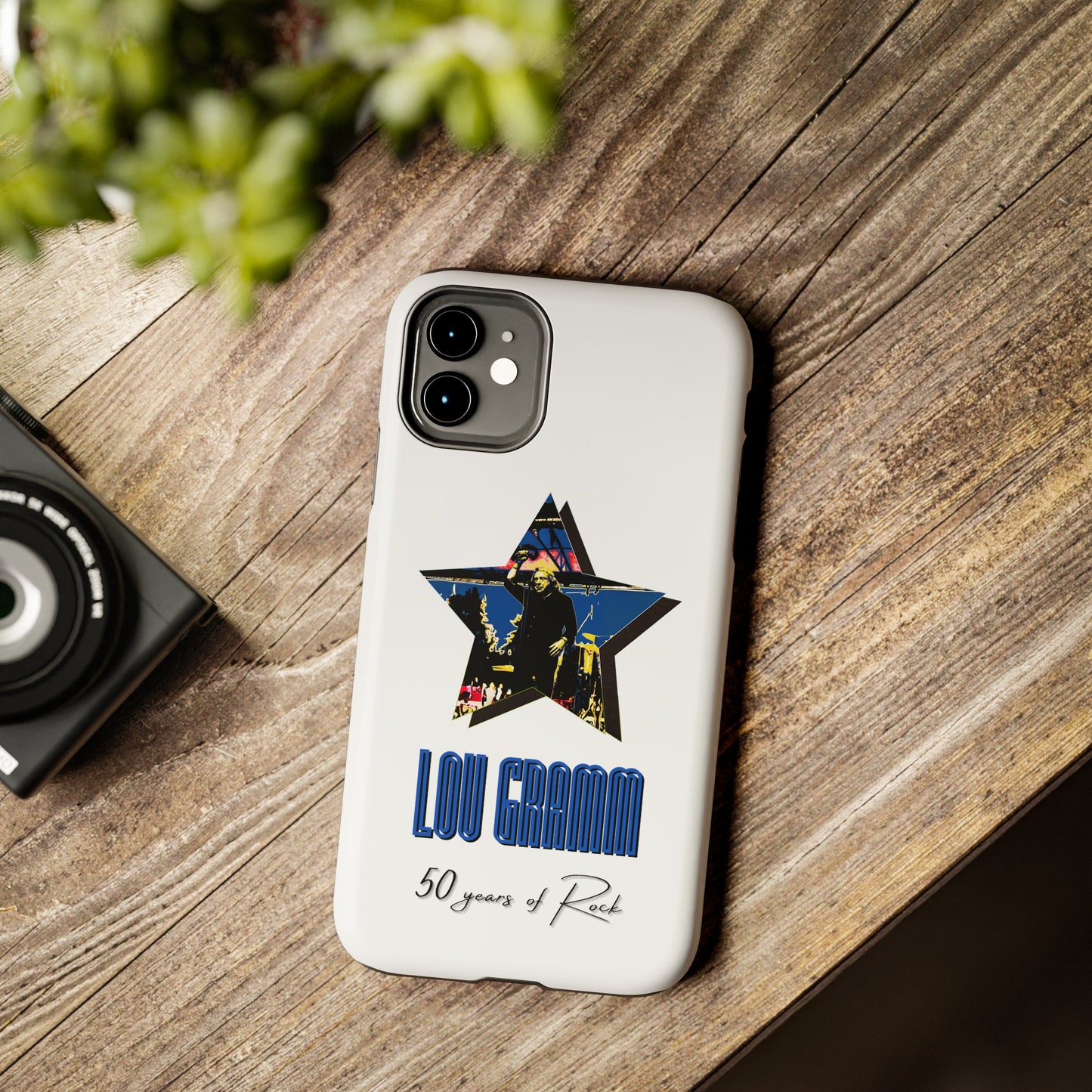 Lou Gramm 50 Years of Rock - Blue Star iPhone Case