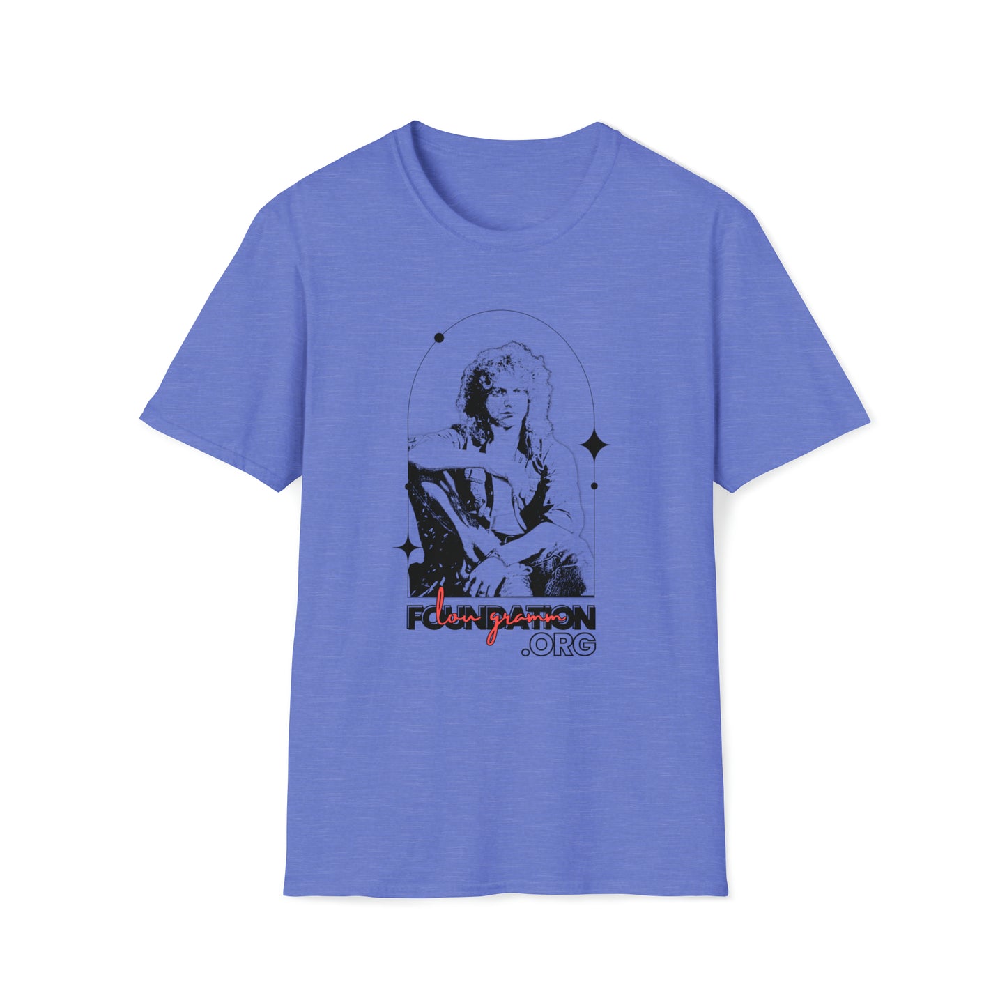 Lou Gramm Stencil Black logo - Unisex Softstyle T-Shirt
