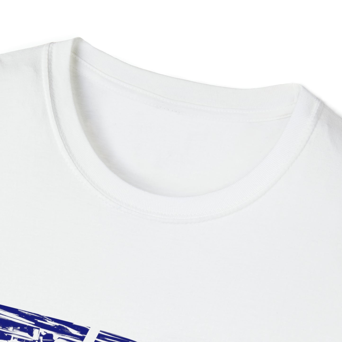 Lou’s Garage Blue logo - Unisex Softstyle T-Shirt