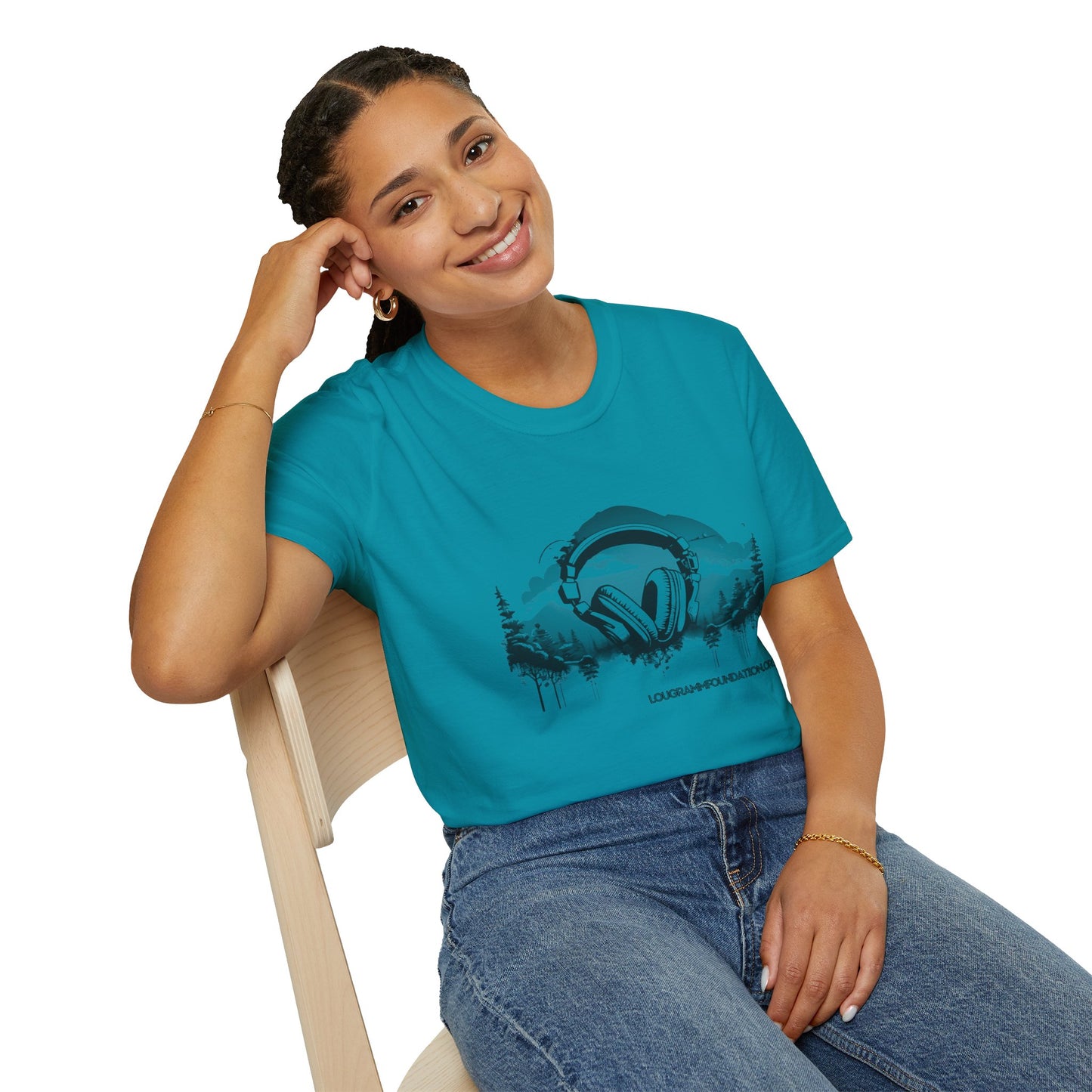 Headphones Sky Unisex Softstyle T-Shirt