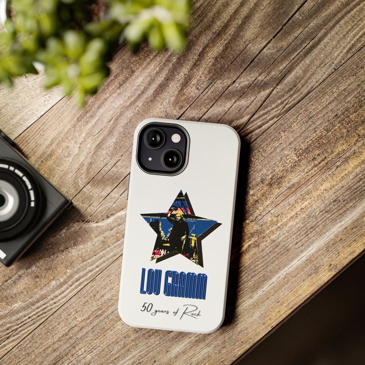 Lou Gramm 50 Years of Rock - Blue Star iPhone Case