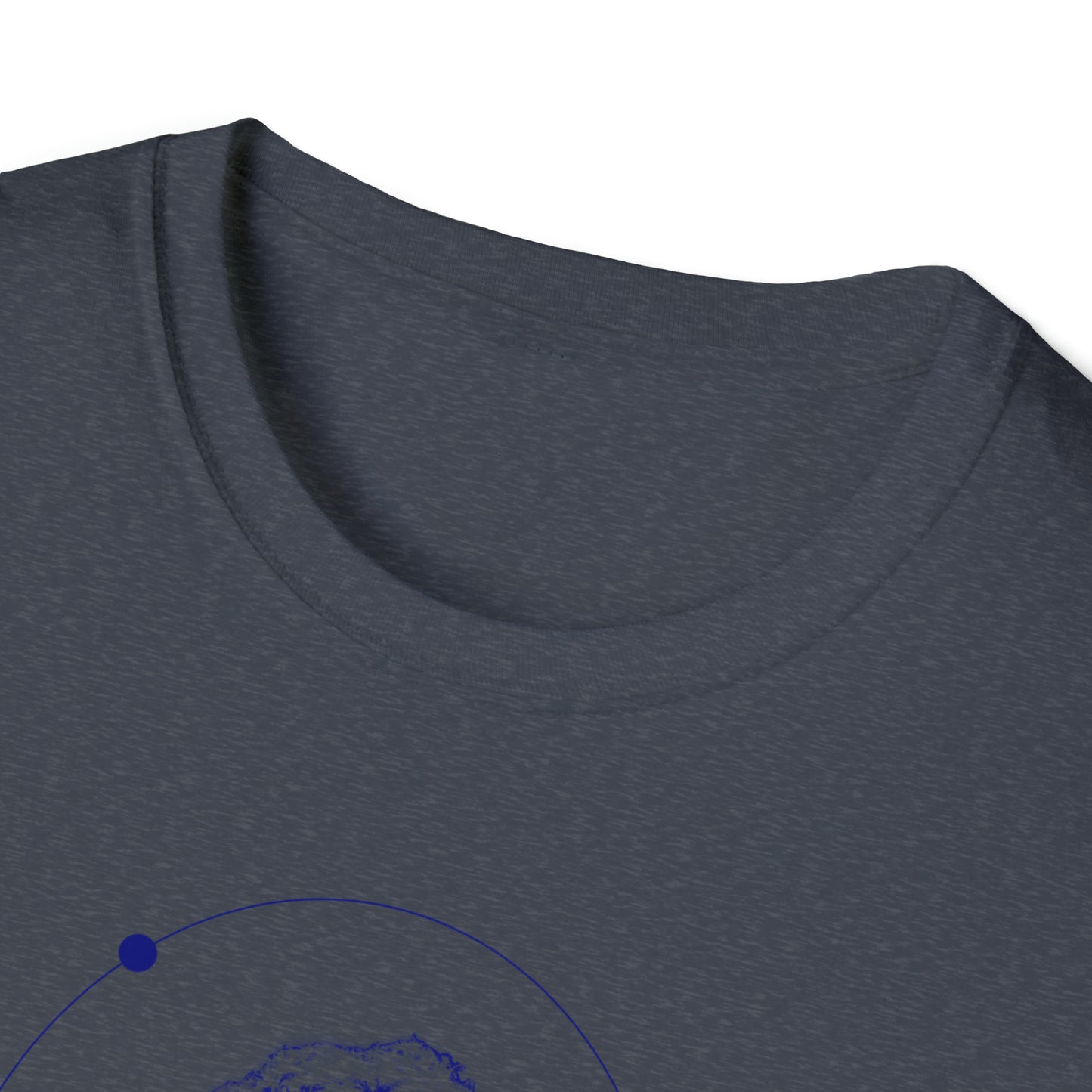 Lou Gramm Stencil Blue logo - Unisex Softstyle T-Shirt
