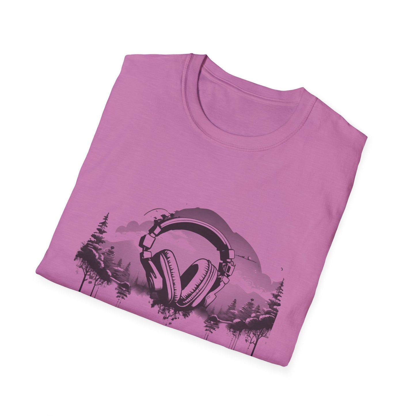 Headphones Sky Unisex Softstyle T-Shirt