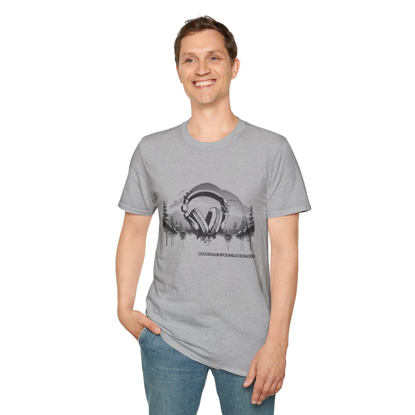 Headphones Sky Unisex Softstyle T-Shirt