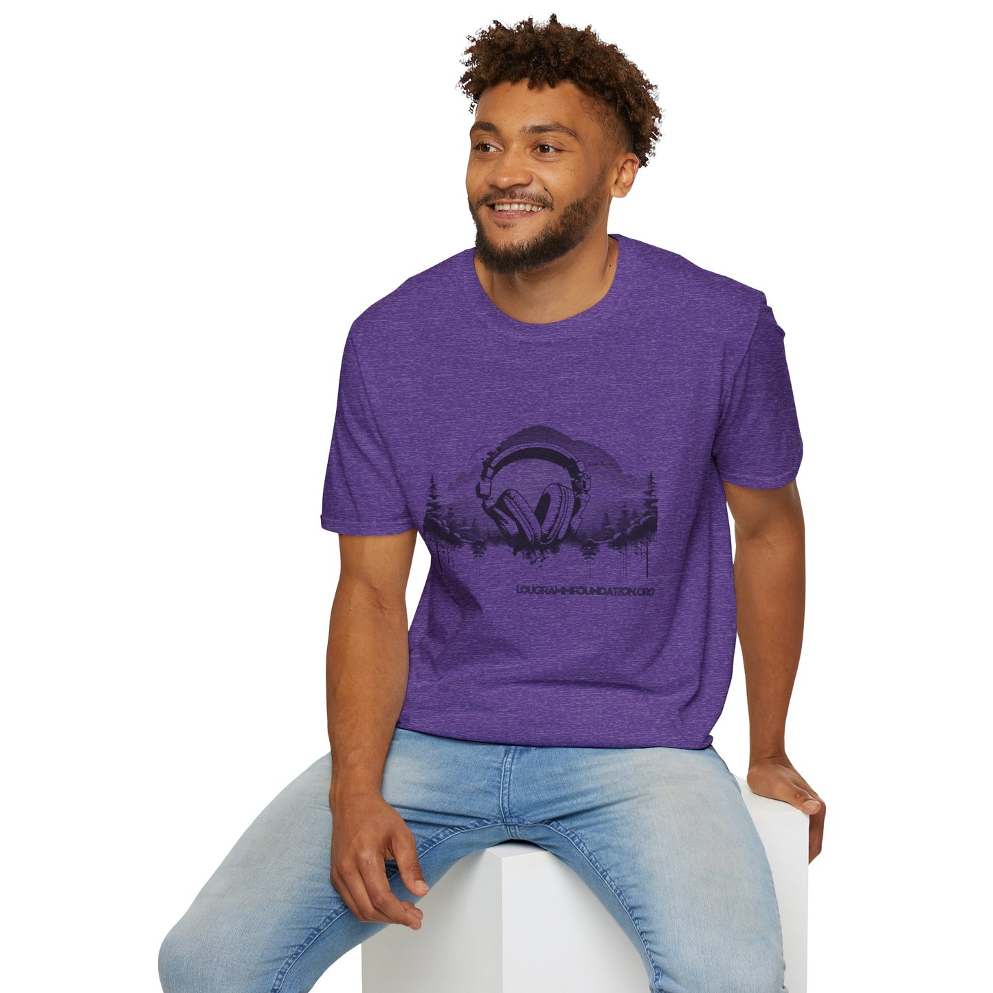Headphones Sky Unisex Softstyle T-Shirt