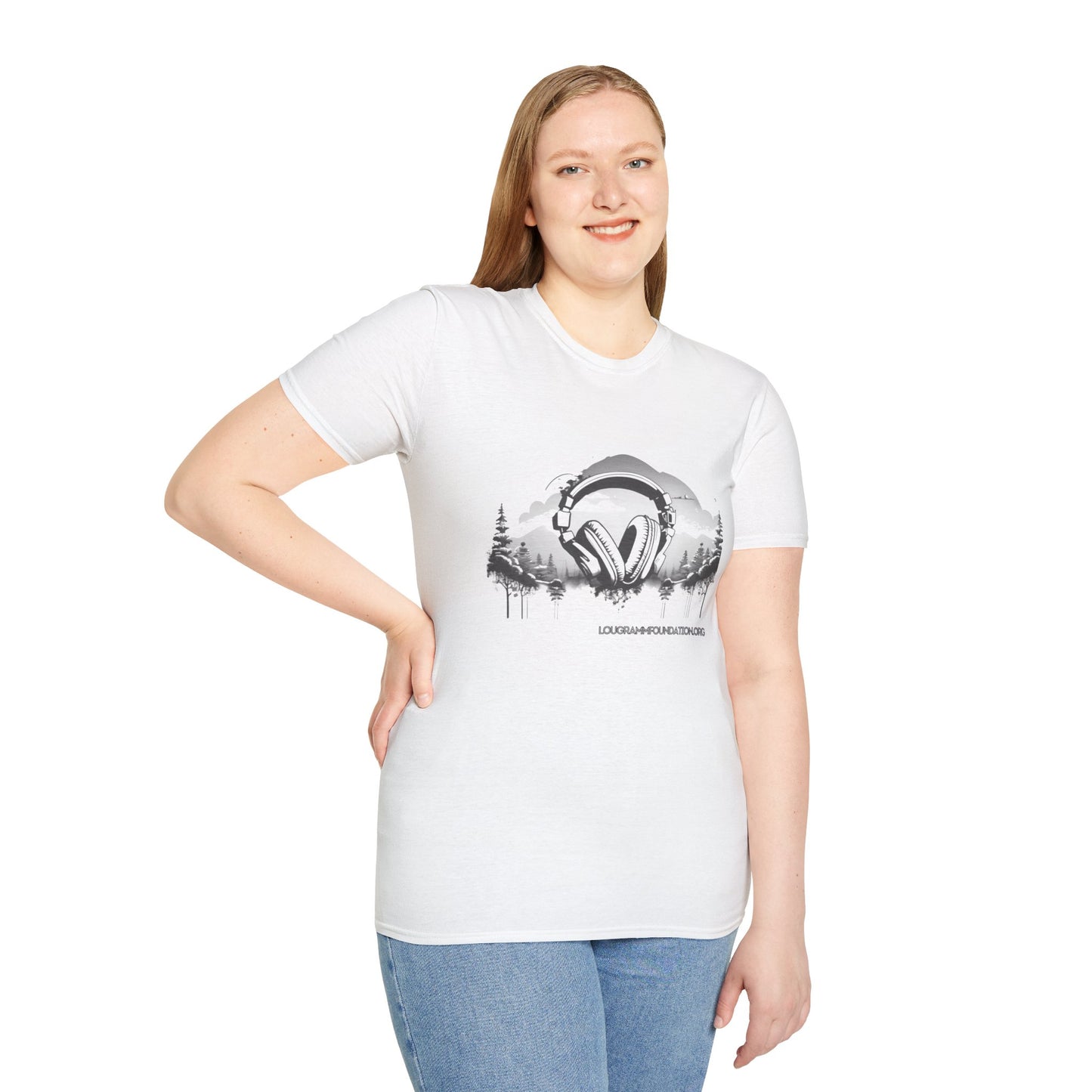 Headphones Sky Unisex Softstyle T-Shirt