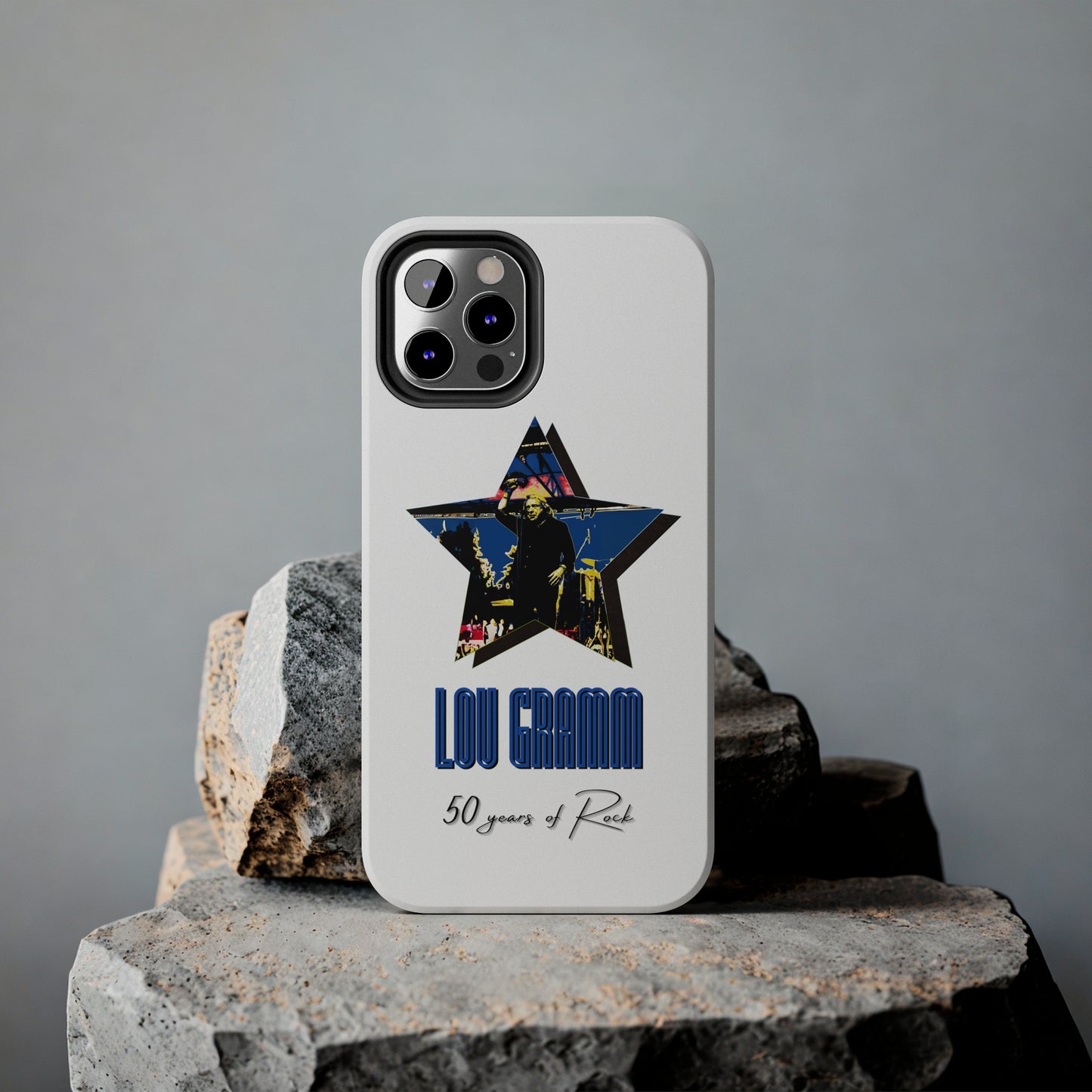 Lou Gramm 50 Years of Rock - Blue Star iPhone Case