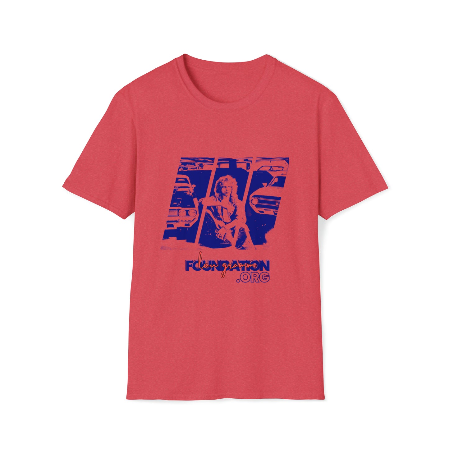 Lou’s Garage Blue logo - Unisex Softstyle T-Shirt