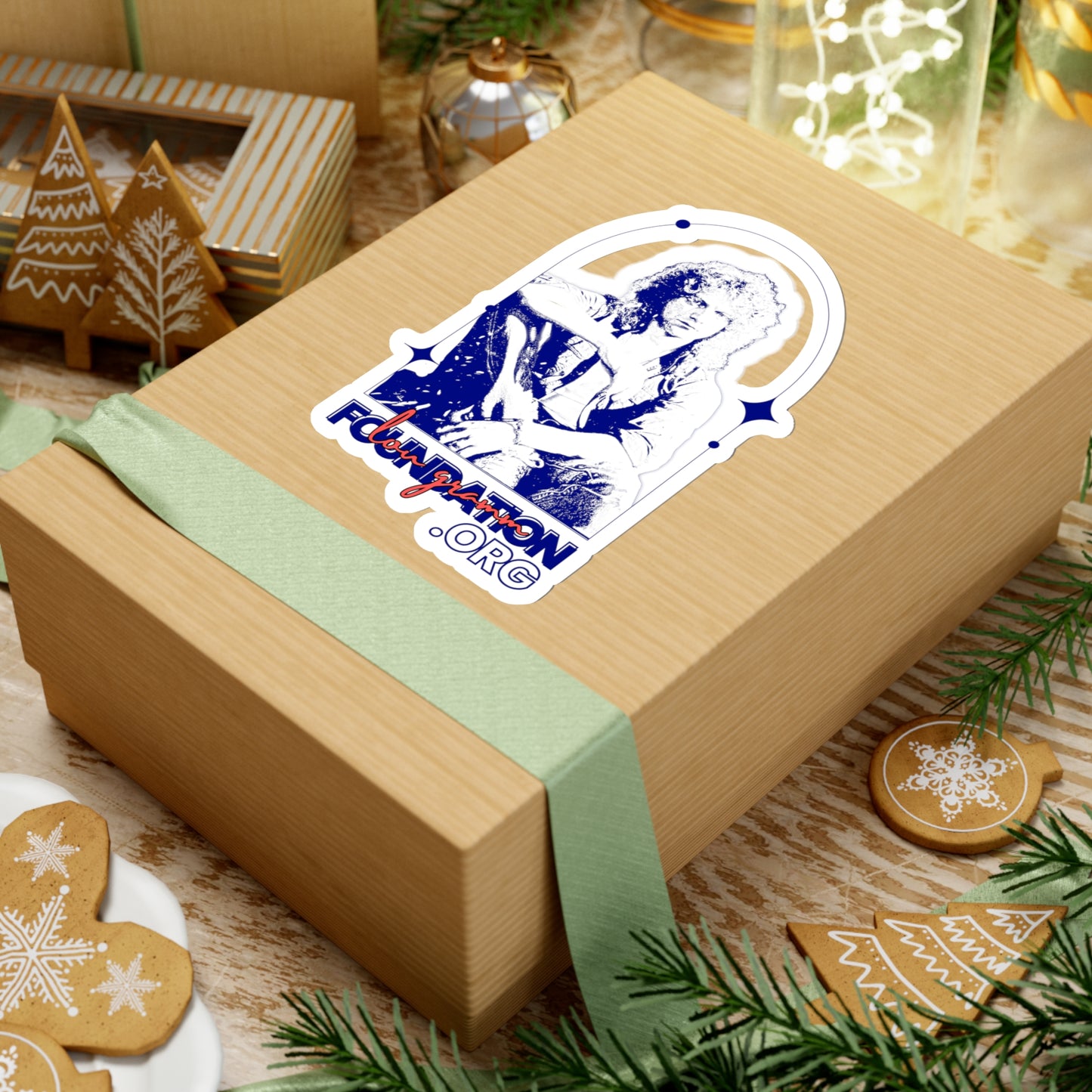 Lou Gramm Foundation Stencil Blue Kiss-Cut Stickers