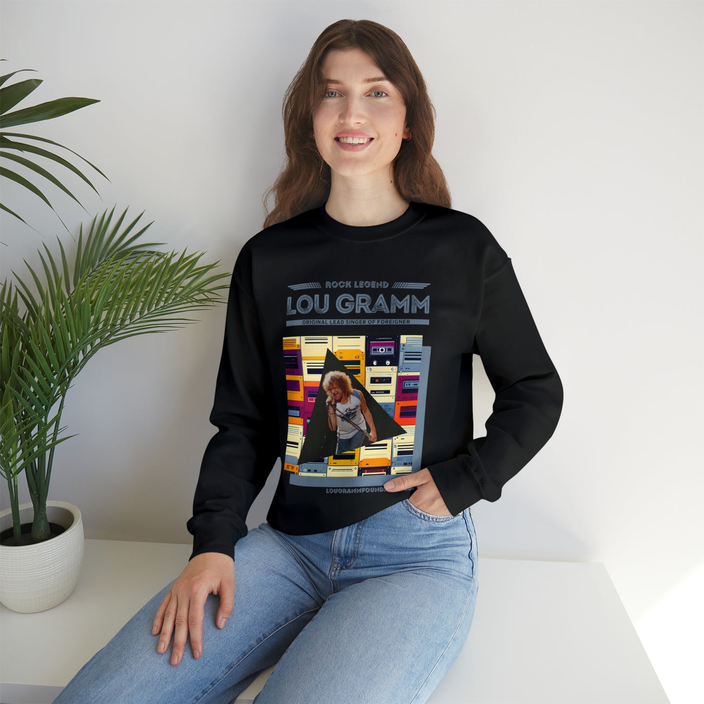 Rock Legend Lou Gramm Blue logo - Unisex Heavy Blend™ Crewneck Sweatshirt