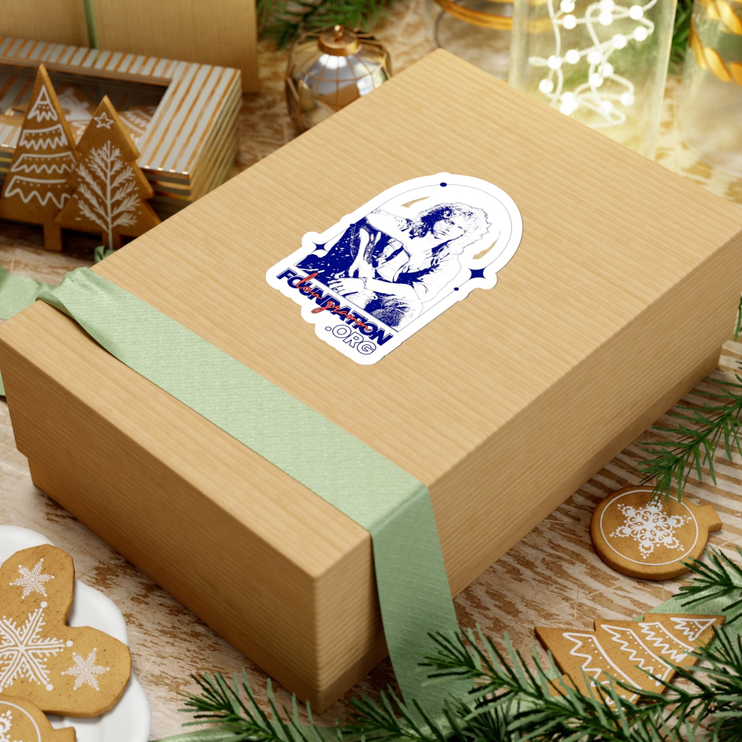 Lou Gramm Foundation Stencil Blue Kiss-Cut Stickers
