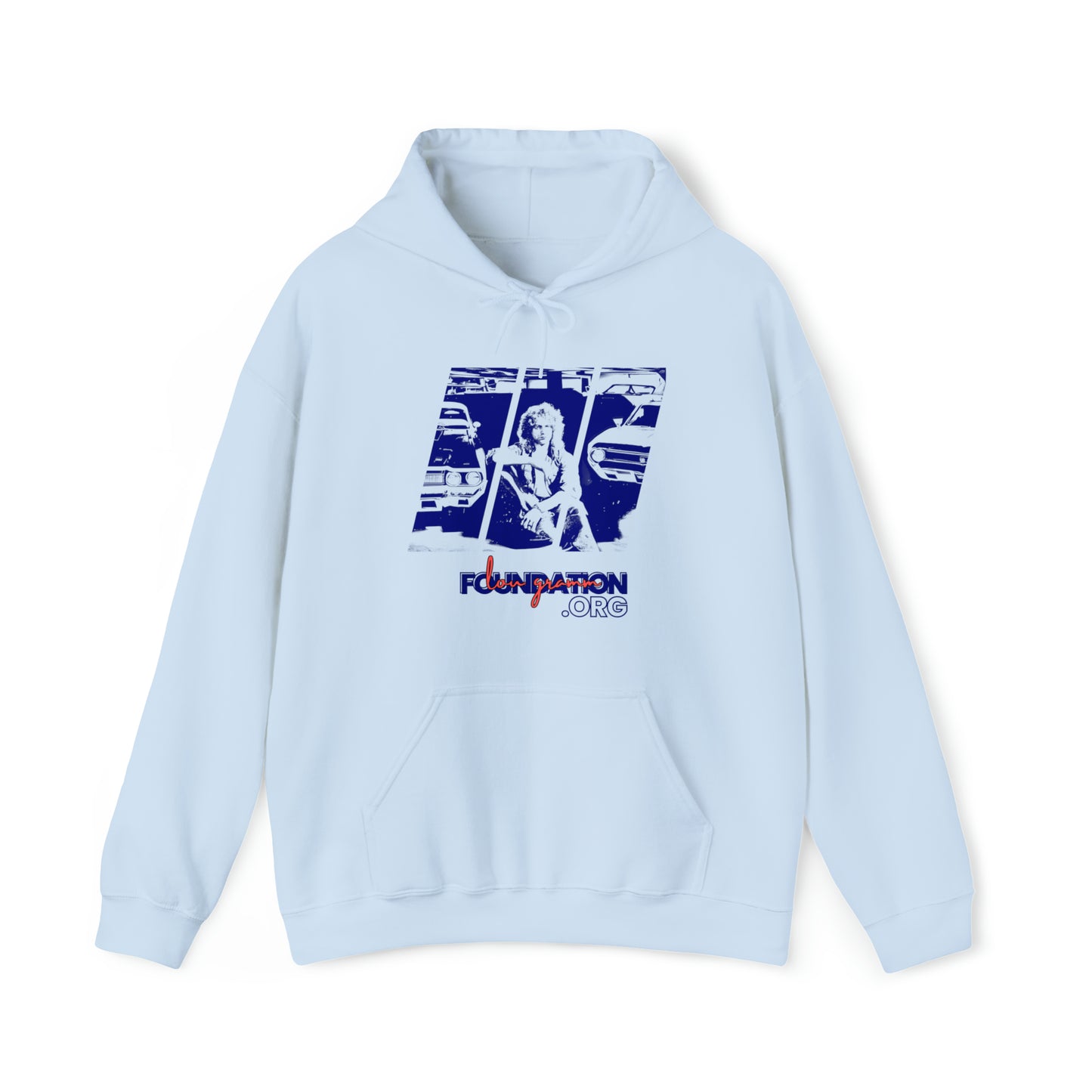 Lou’s Garage Blue logo - Unisex Heavy Blend™ Hooded Sweatshirt