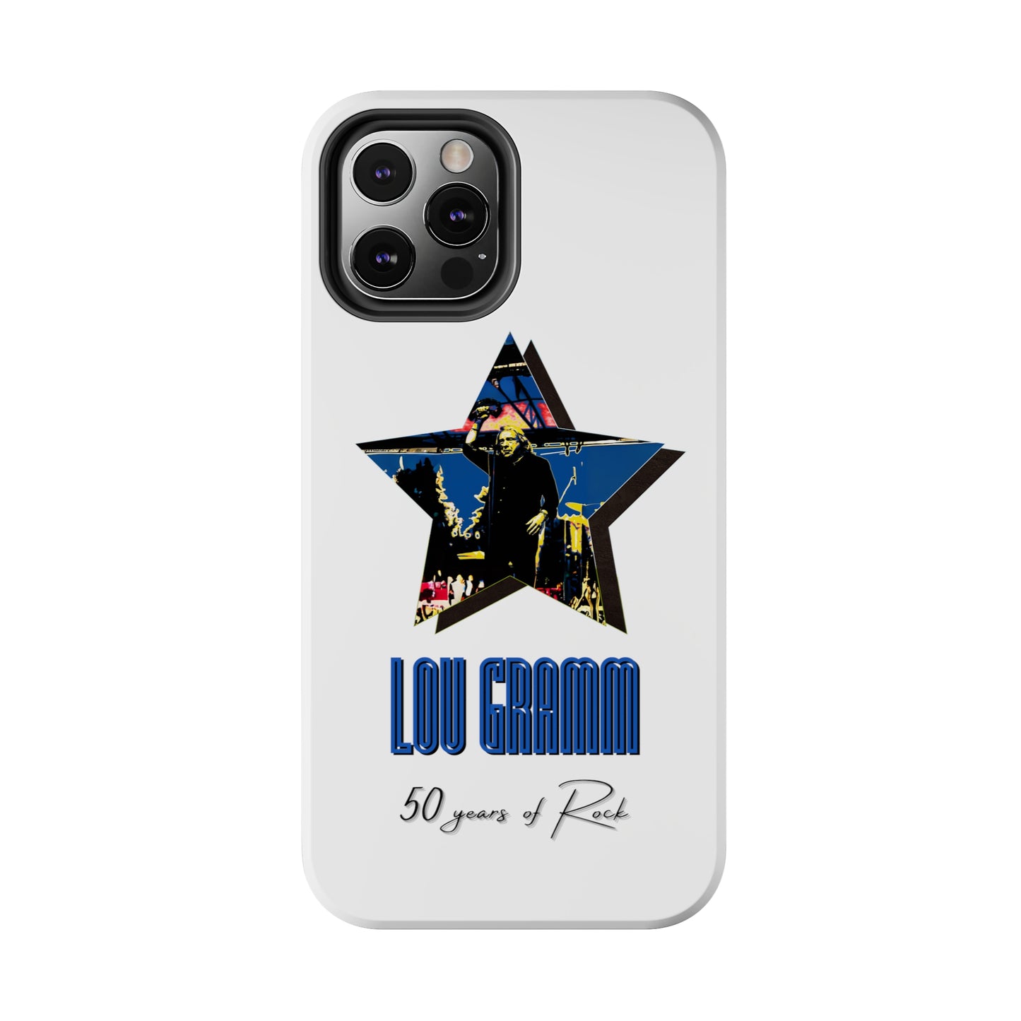 Lou Gramm 50 Years of Rock - Blue Star iPhone Case