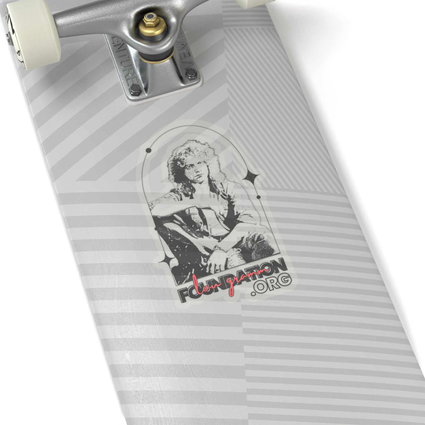 Lou Gramm Foundation Stencil Black Kiss-Cut Stickers