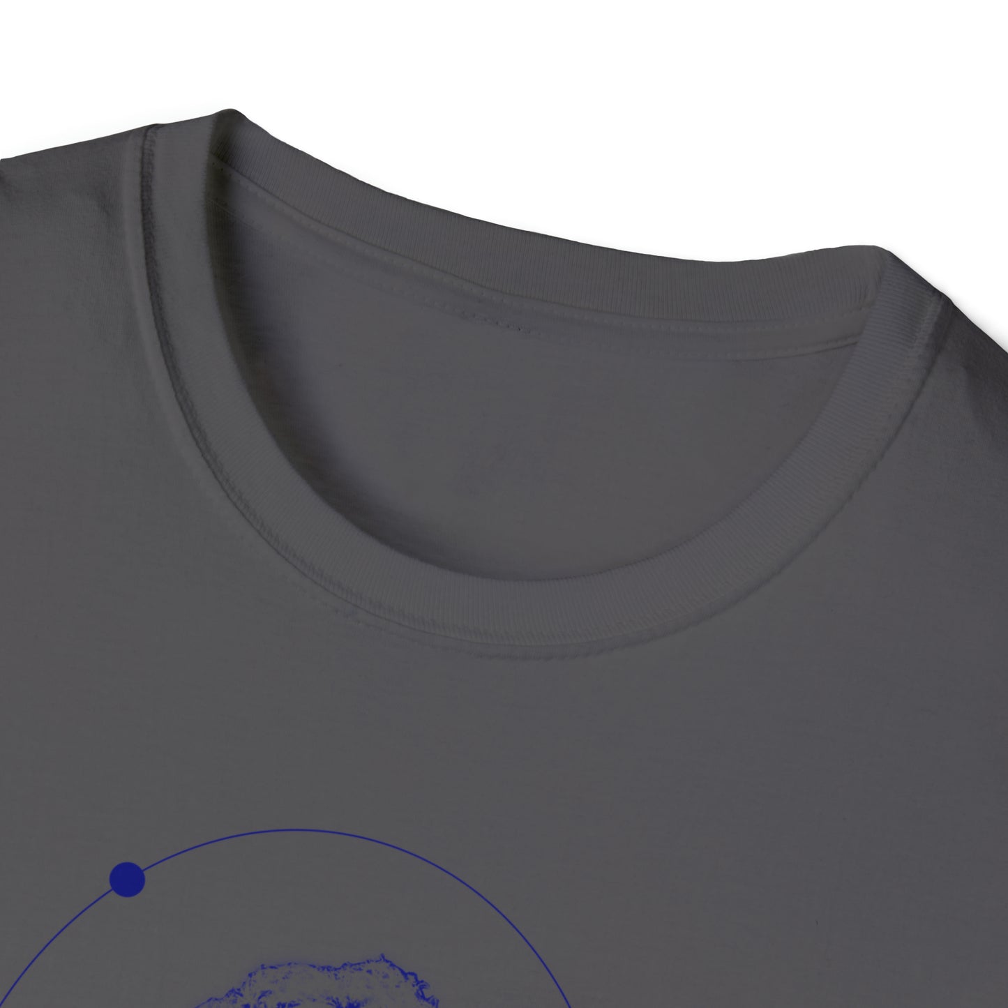 Lou Gramm Stencil Blue logo - Unisex Softstyle T-Shirt