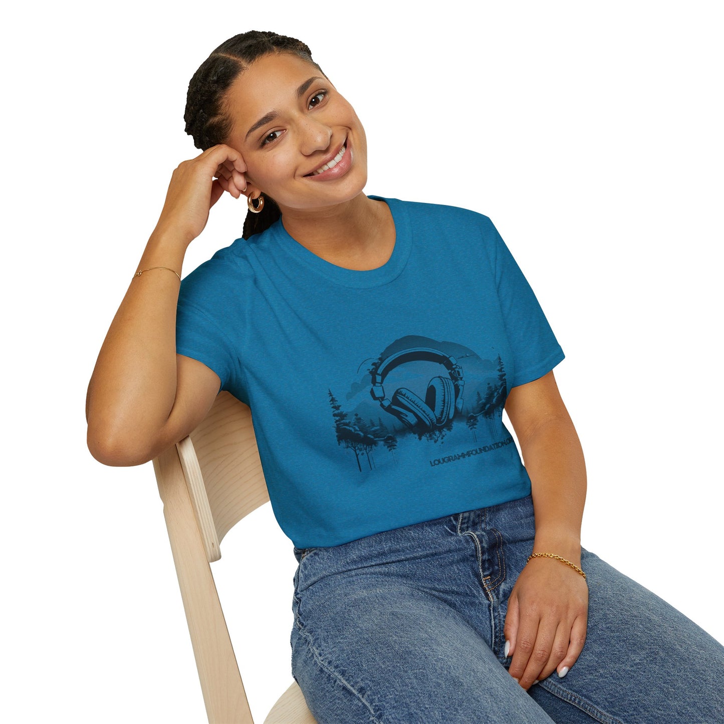 Headphones Sky Unisex Softstyle T-Shirt
