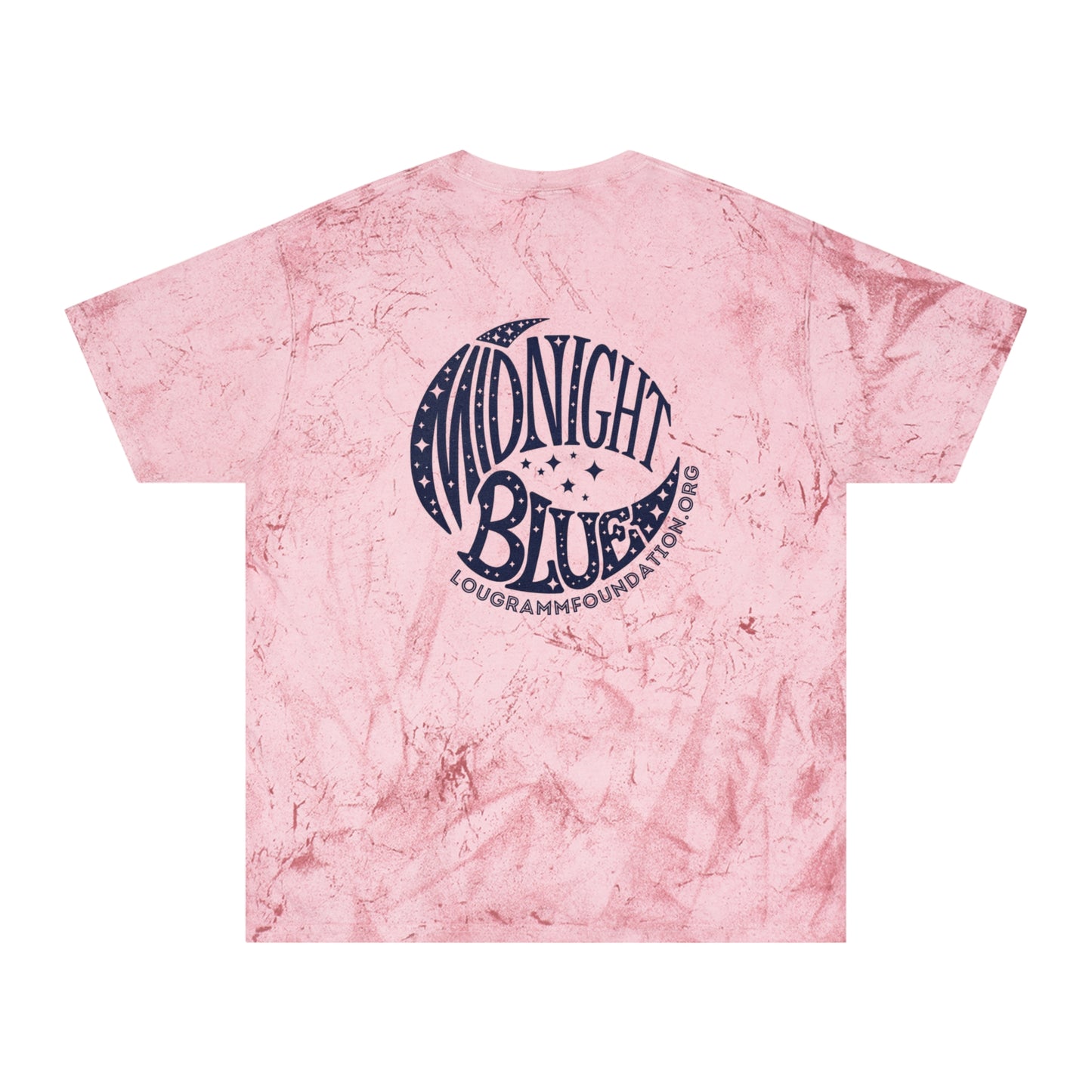 Midnight Blue Color Blast T-Shirt with Moon and Stars Design