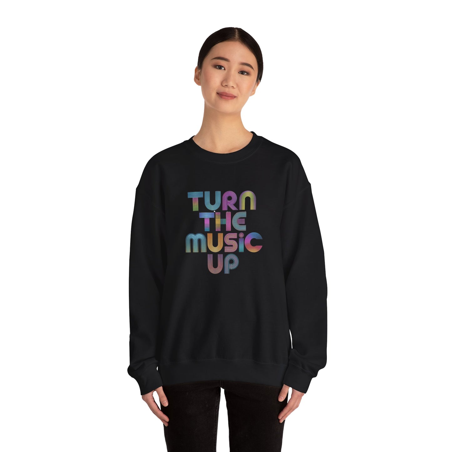 TURN THE MUSIC UP! Heavy Blend™ Crewneck Sweatshirt