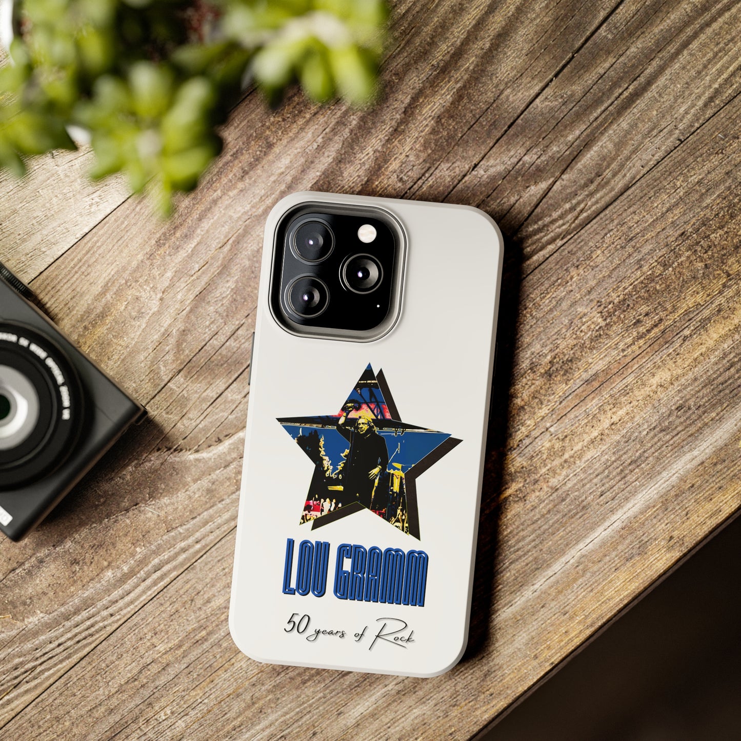 Lou Gramm 50 Years of Rock - Blue Star iPhone Case