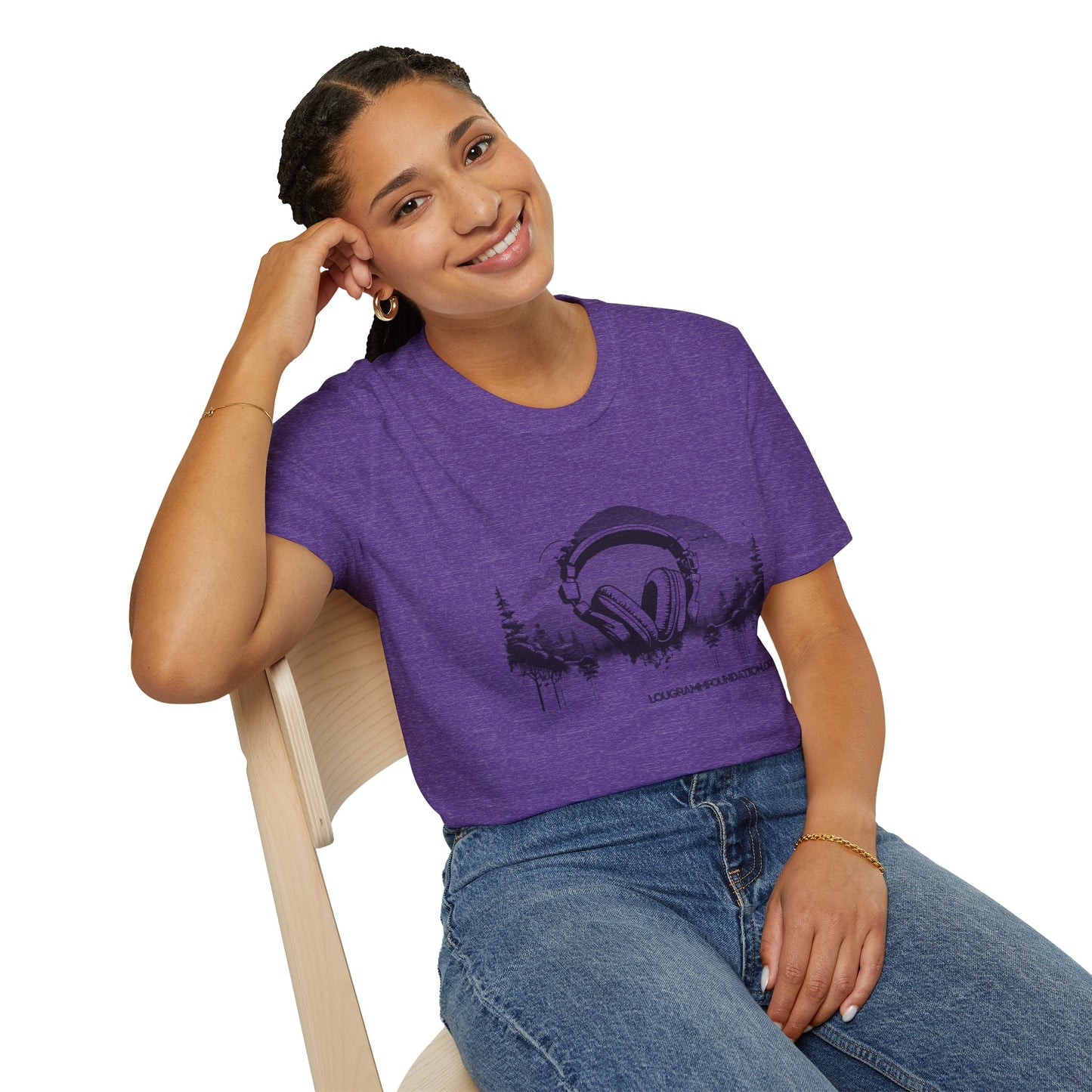 Headphones Sky Unisex Softstyle T-Shirt