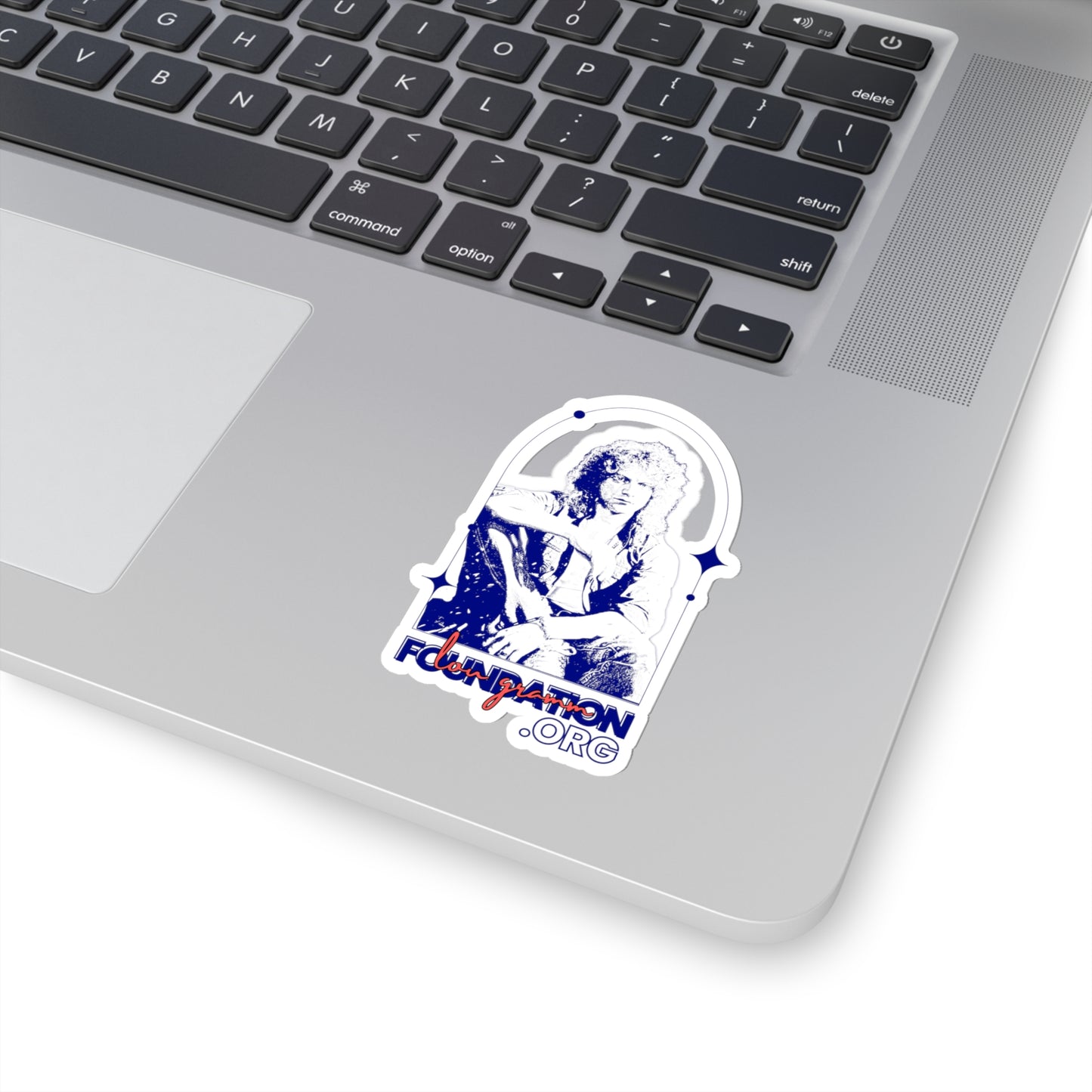 Lou Gramm Foundation Stencil Blue Kiss-Cut Stickers